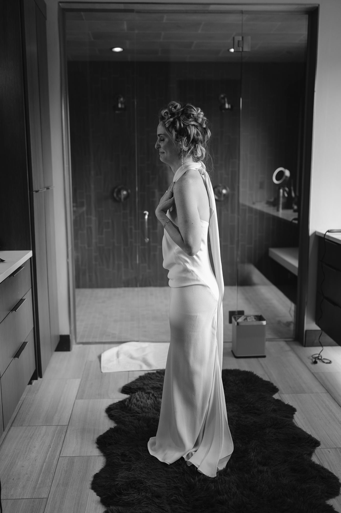 bride is overwhelmed by the moment