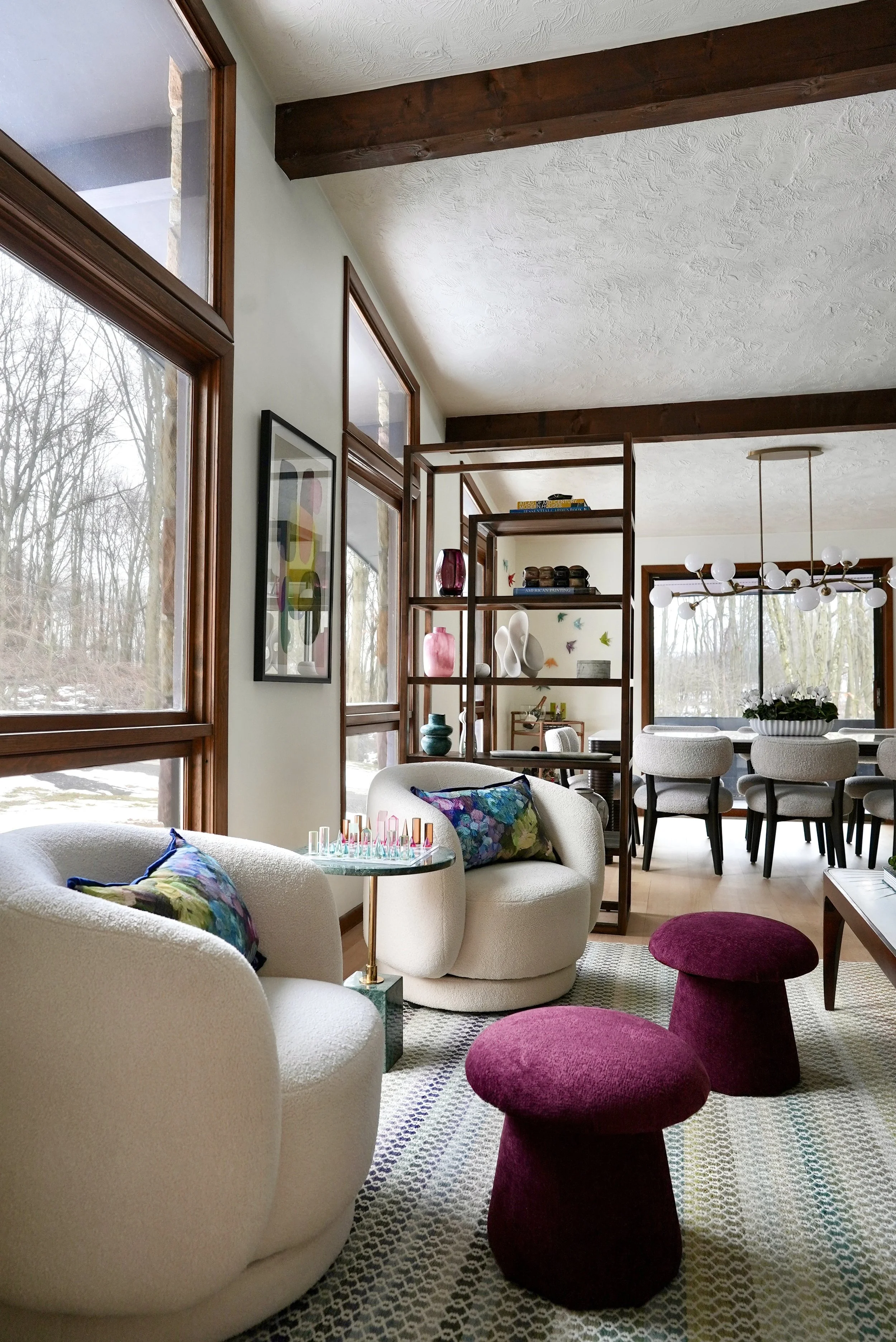 Maison de Molly Pittsburgh Interior Designer Mid Century Modern home living dining bath room by Molly Lucas