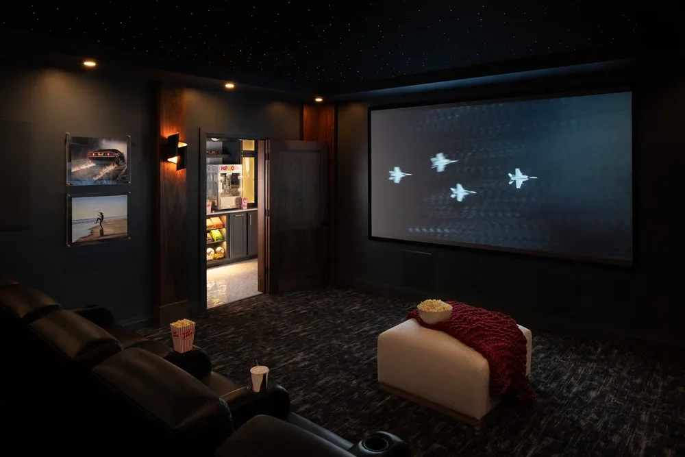 Pittsburgh interior designer Molly Lucas home theater design