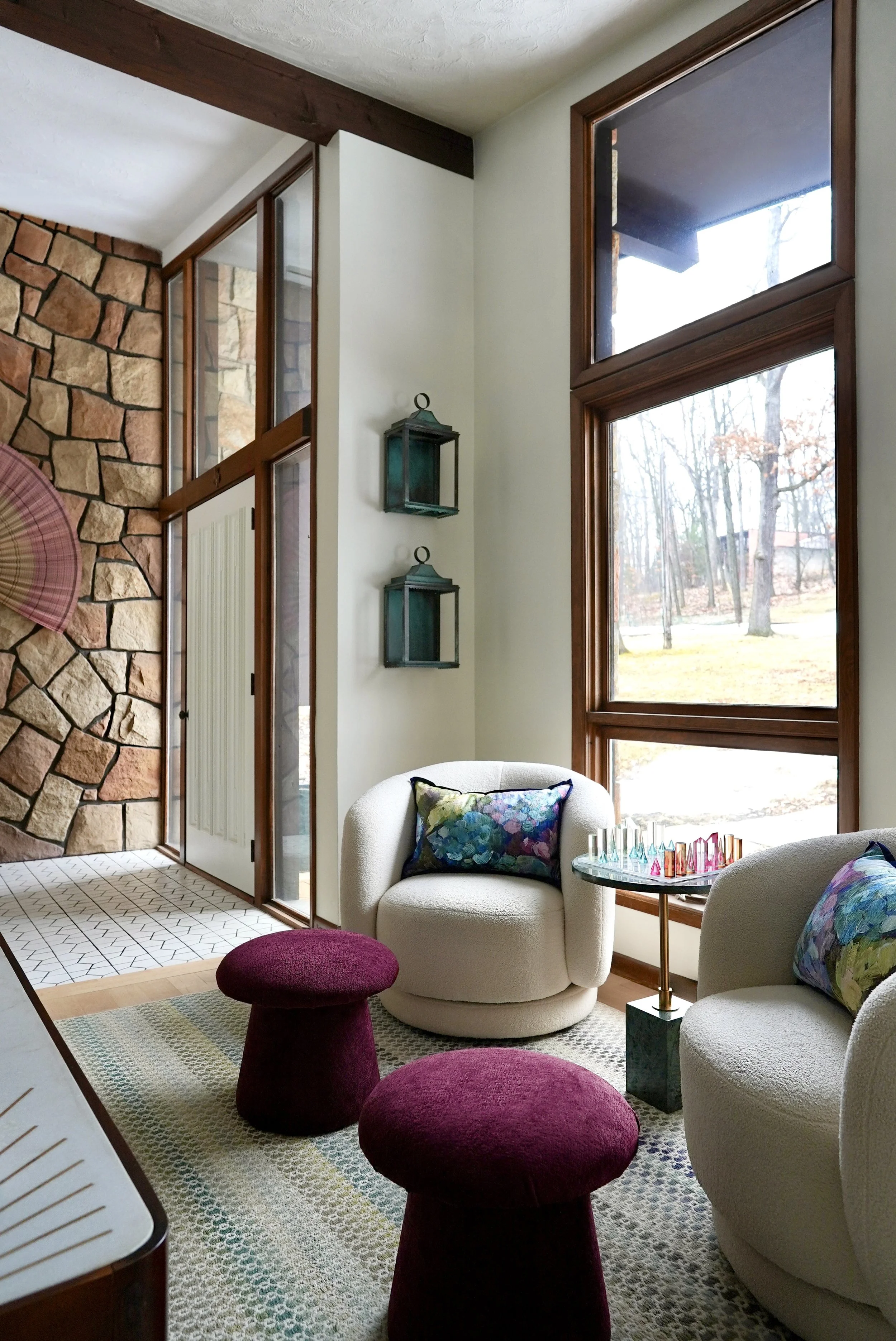 Maison de Molly Pittsburgh Interior Designer Mid Century Modern home living dining bath room by Molly Lucas