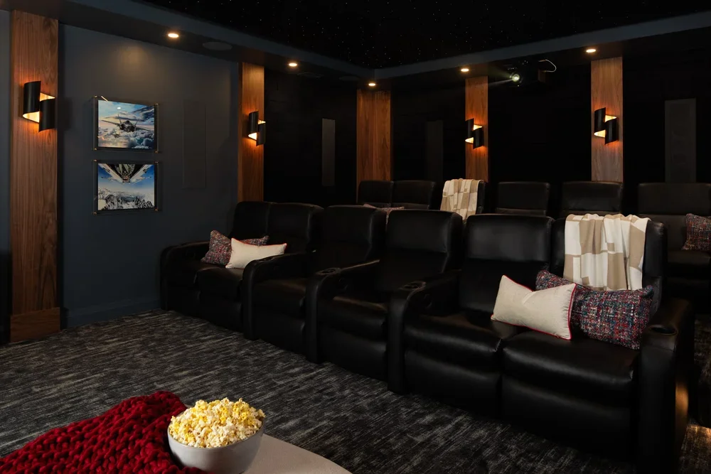 Pittsburgh interior designer Molly Lucas home theater design