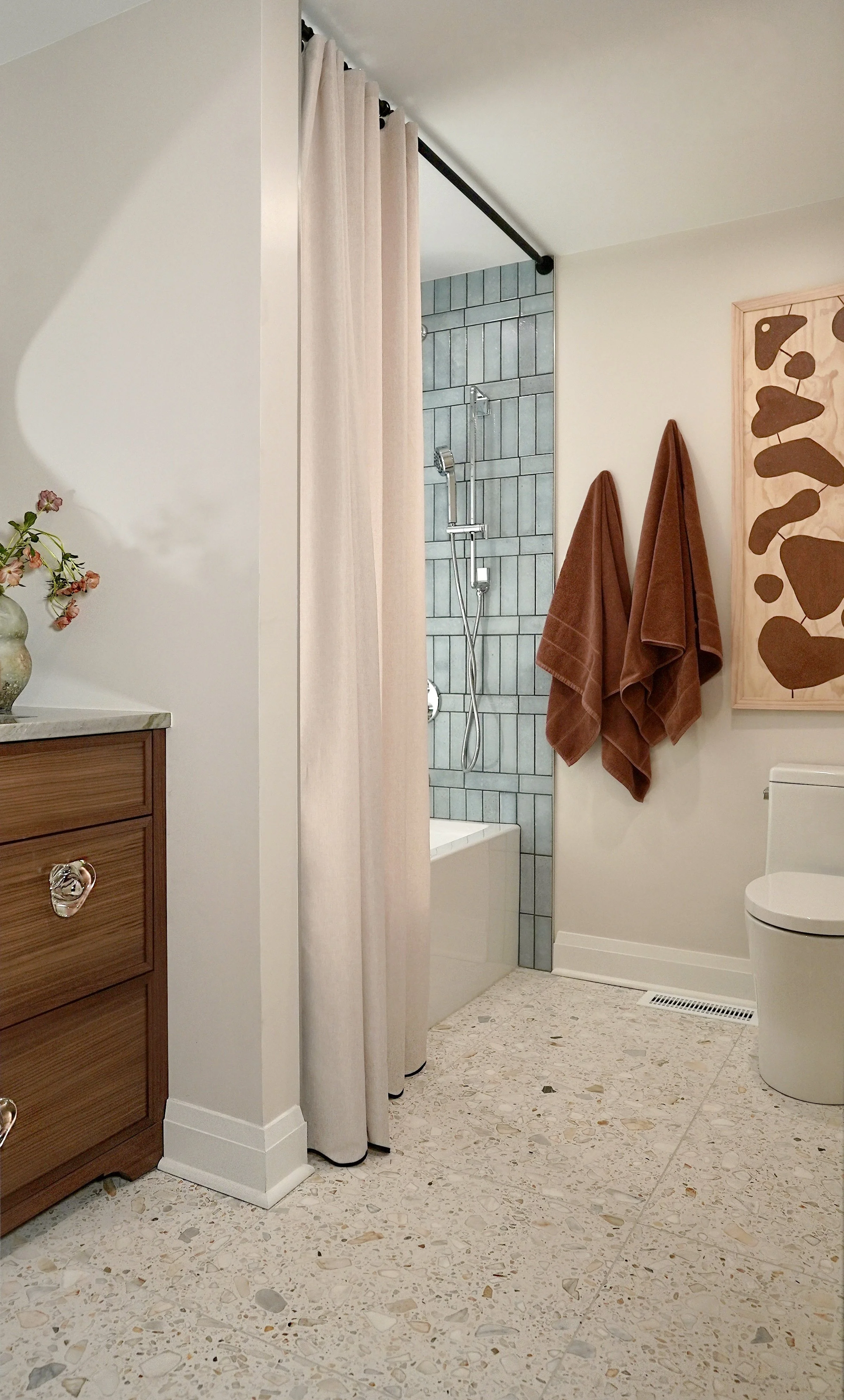 Maison de Molly Pittsburgh Interior Designer Mid Century Modern home living dining bath room by Molly Lucas