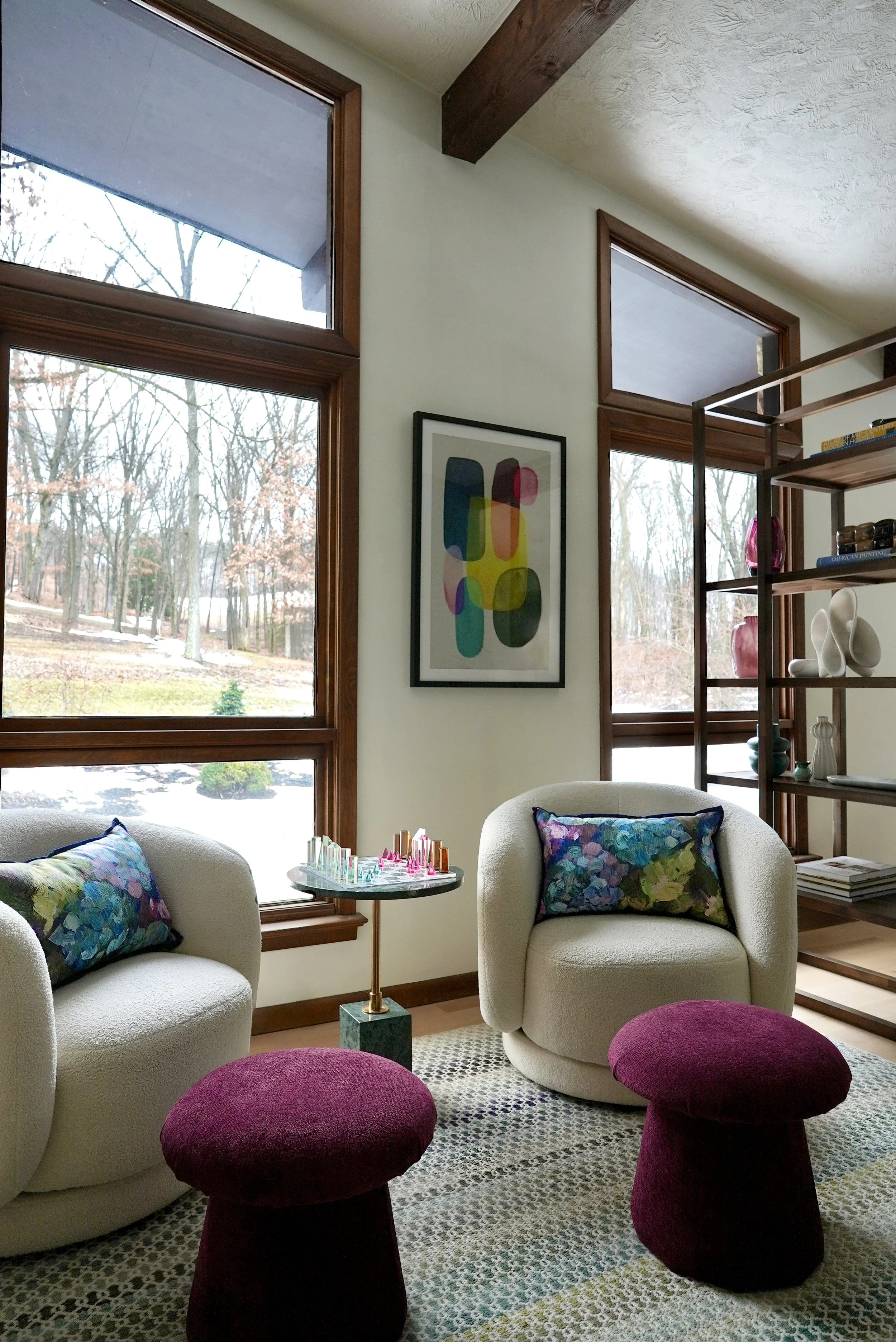 Maison de Molly Pittsburgh Interior Designer Mid Century Modern home living dining bath room by Molly Lucas