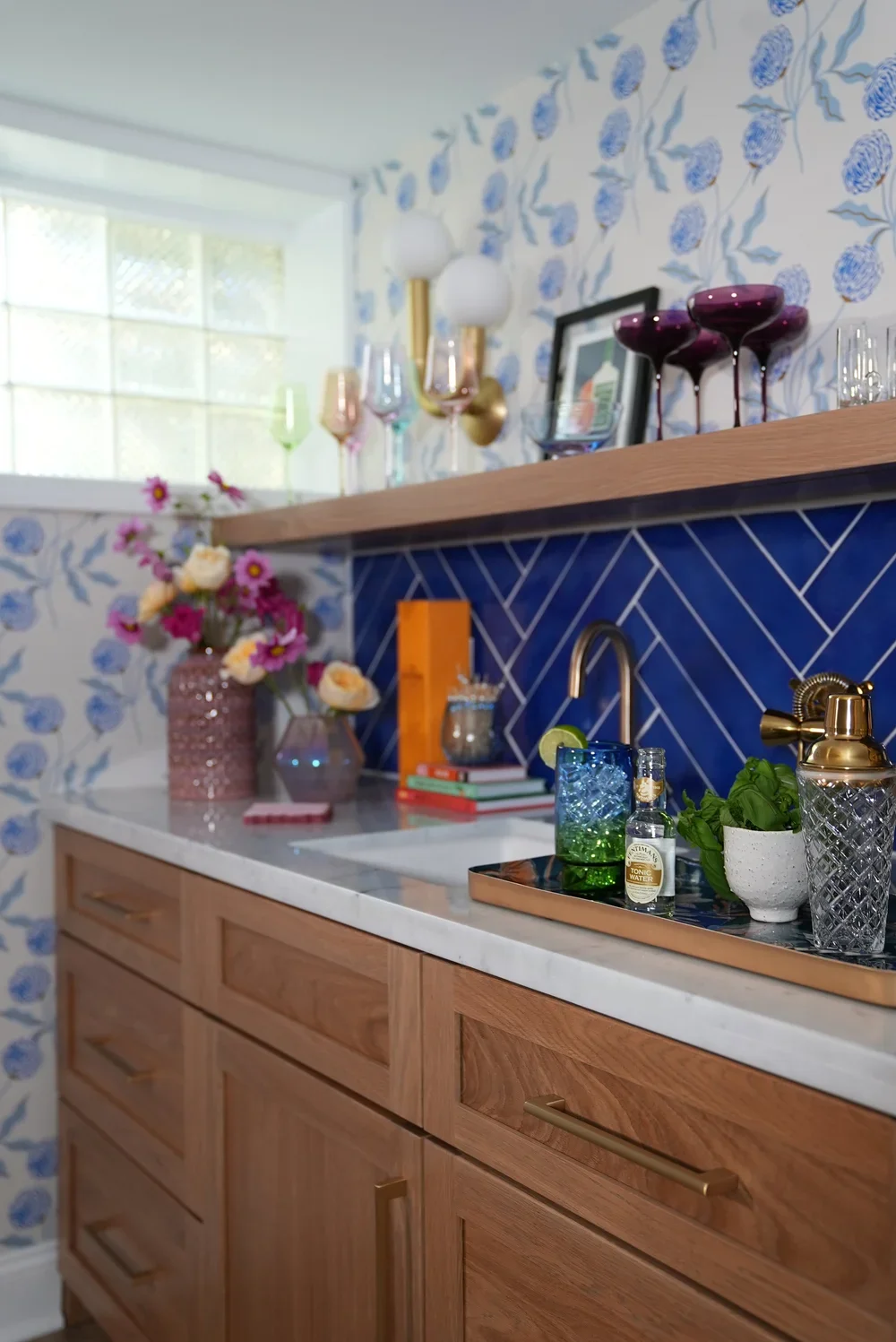 Pittsburgh interior designer Molly Lucas basement bar design