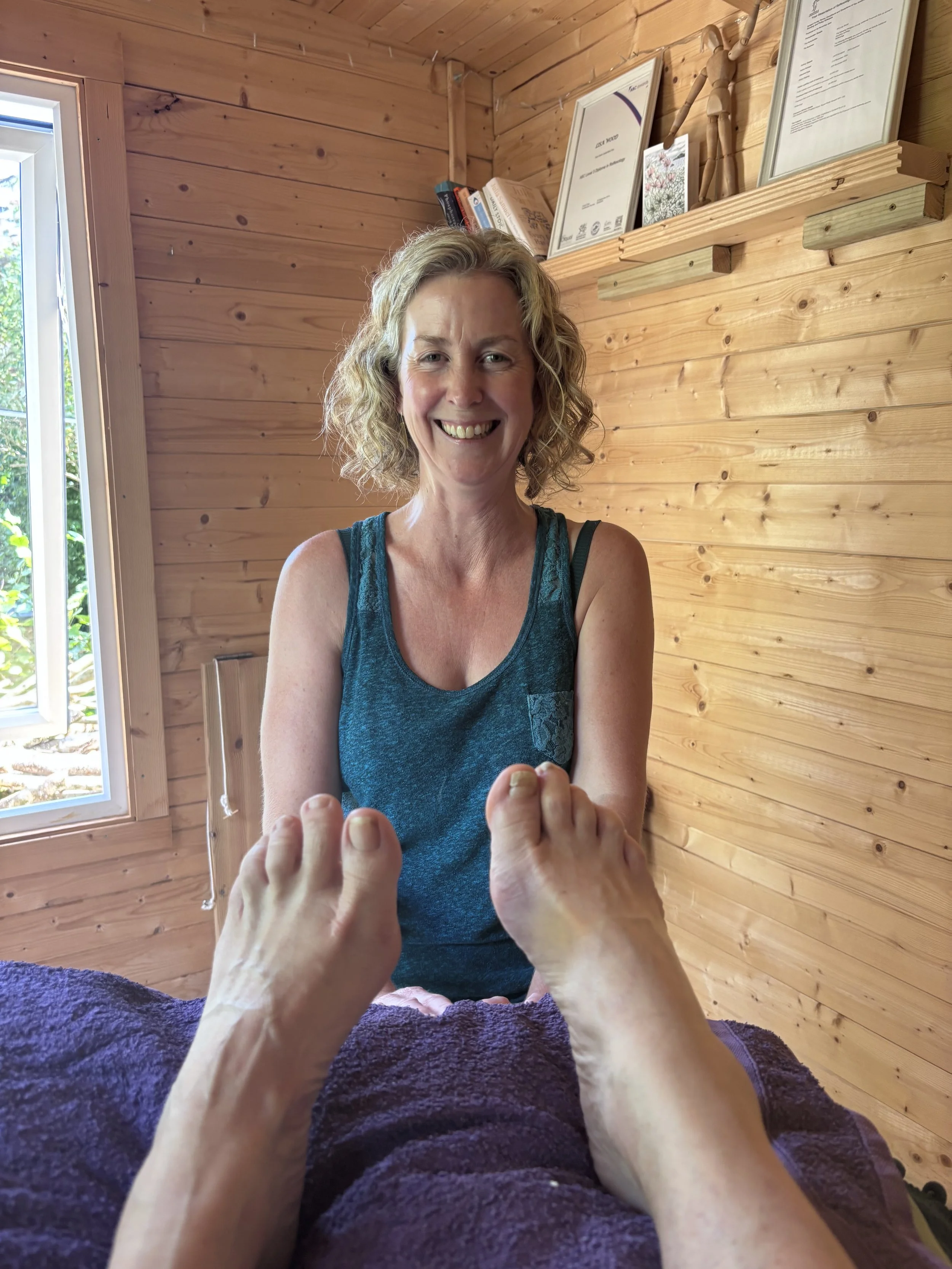 Reflexology at the September retreat