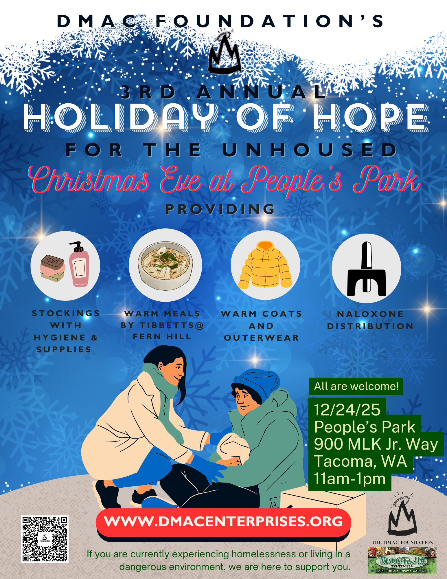 Blue Green Illustration Donation For Homeless Flyer (1).png