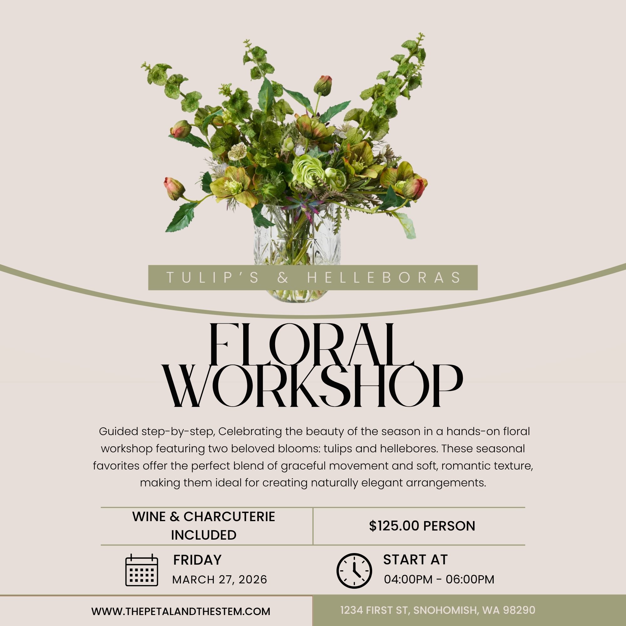 Tulip’s &amp; Hellebore’s - Floral Workshop 
