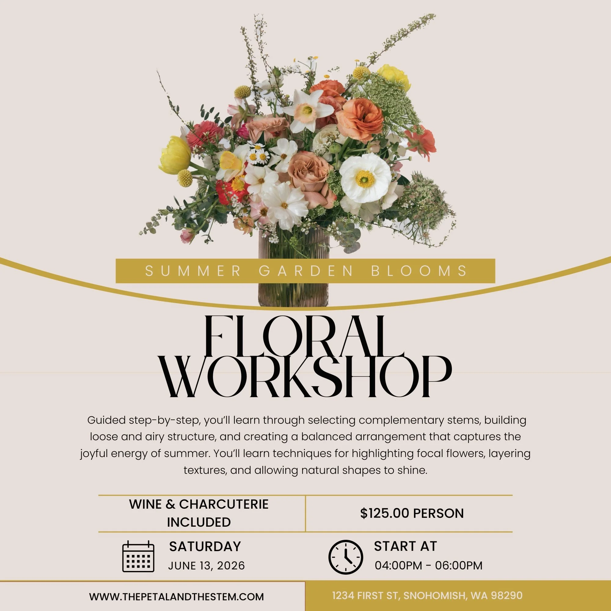Summer Garden Blooms - Floral Workshop