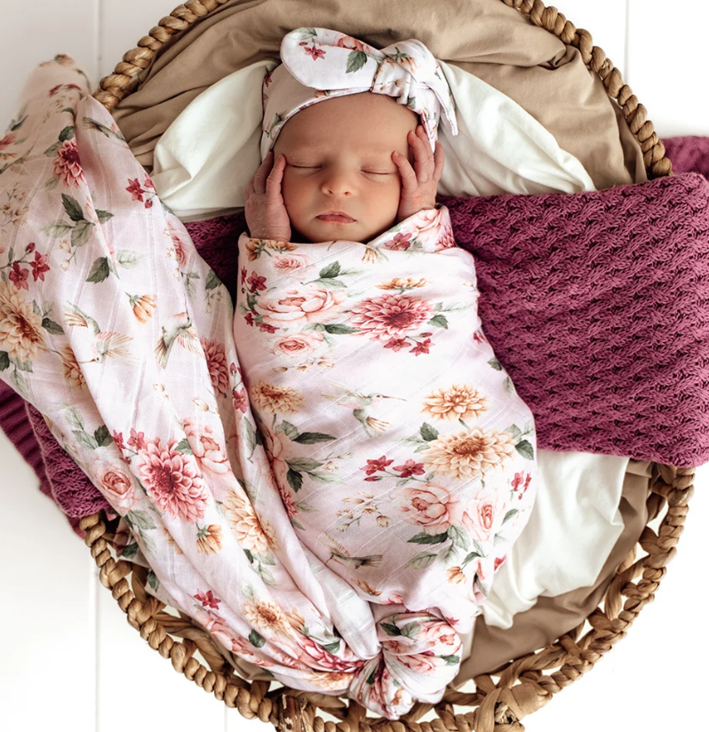 Birds & Blooms Organic Muslin Wrap