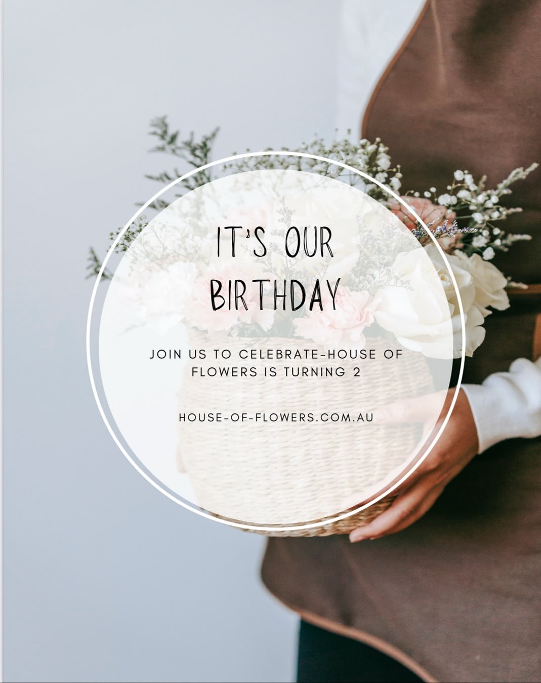 Happy Birthday to our little flower shop. 
We are celebrating all week long at House of Flowers. Join us any day this week to be a part of the fun!