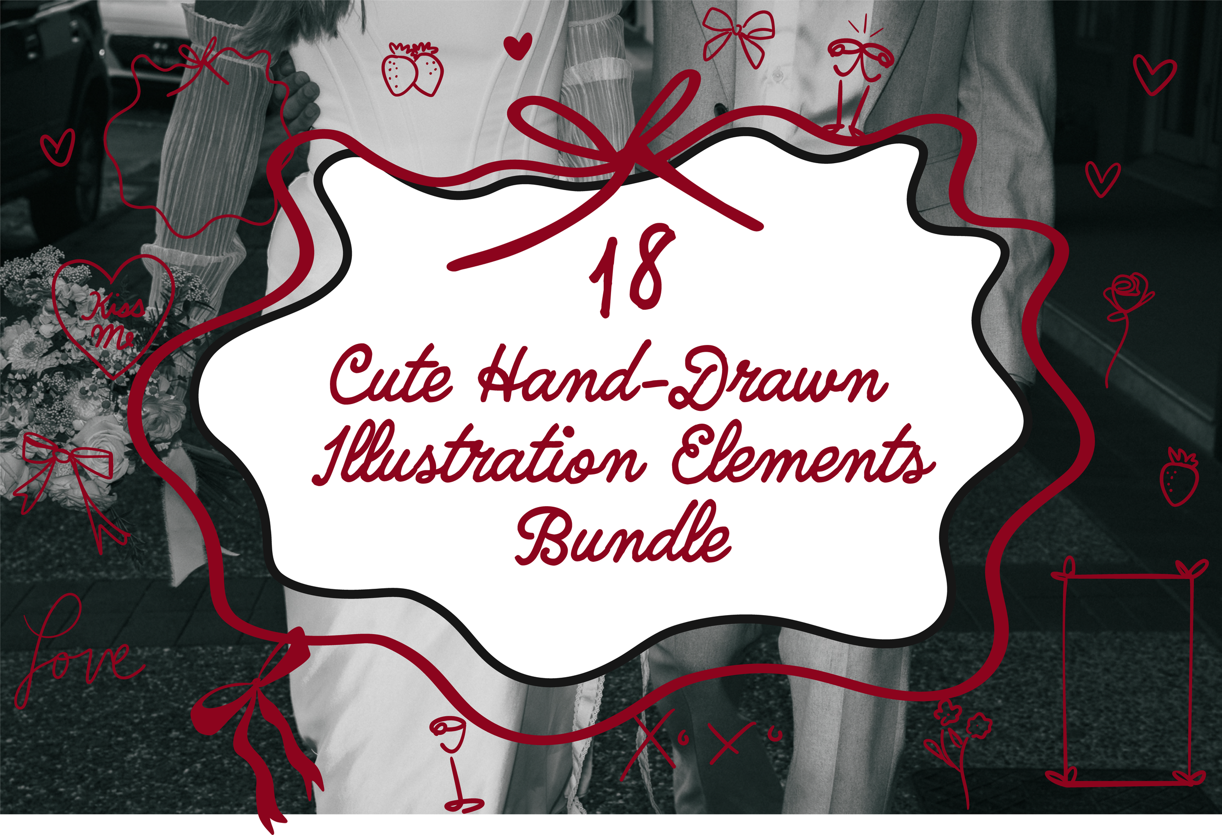 Cute Hand-Drawn Illustration Elements Bundle