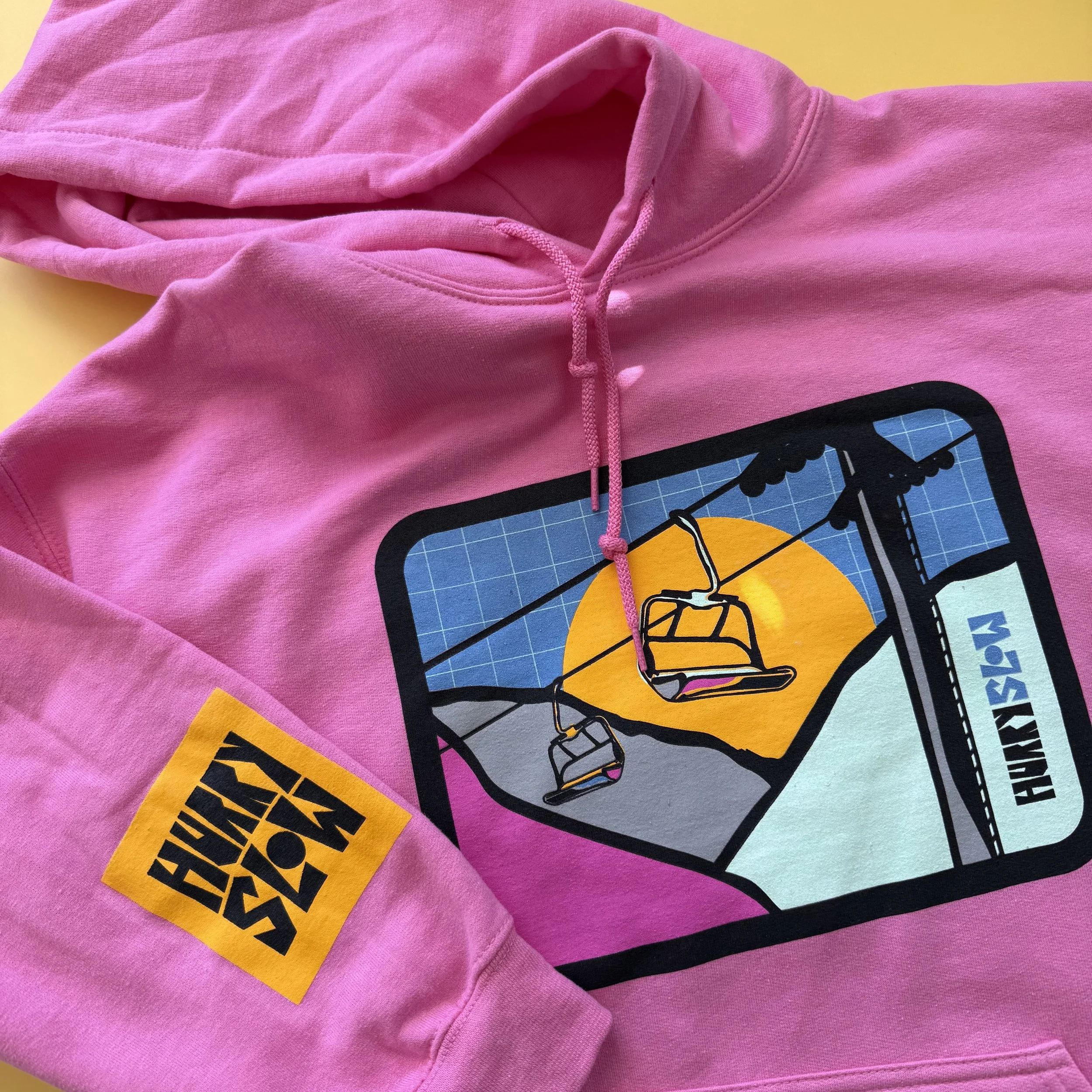 80's Day Chairlift Sweatshirt - Bubblegum