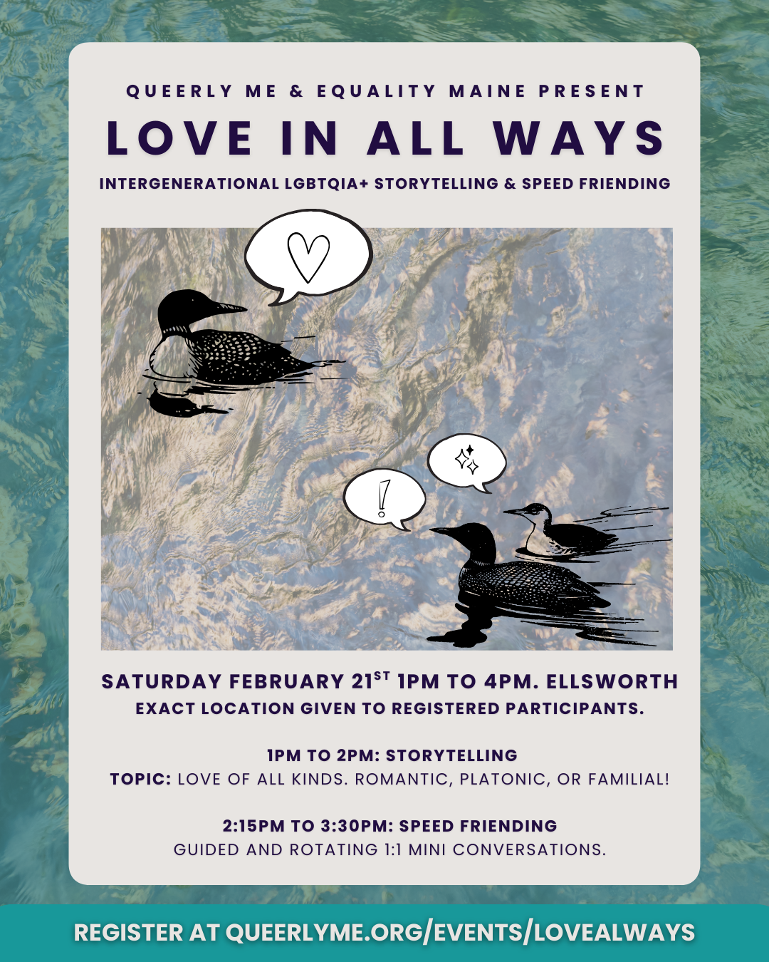 Love In All Ways: LGBTQIA+ Intergenerational LGBTQIA+ Storytelling &amp; Speed-Friending