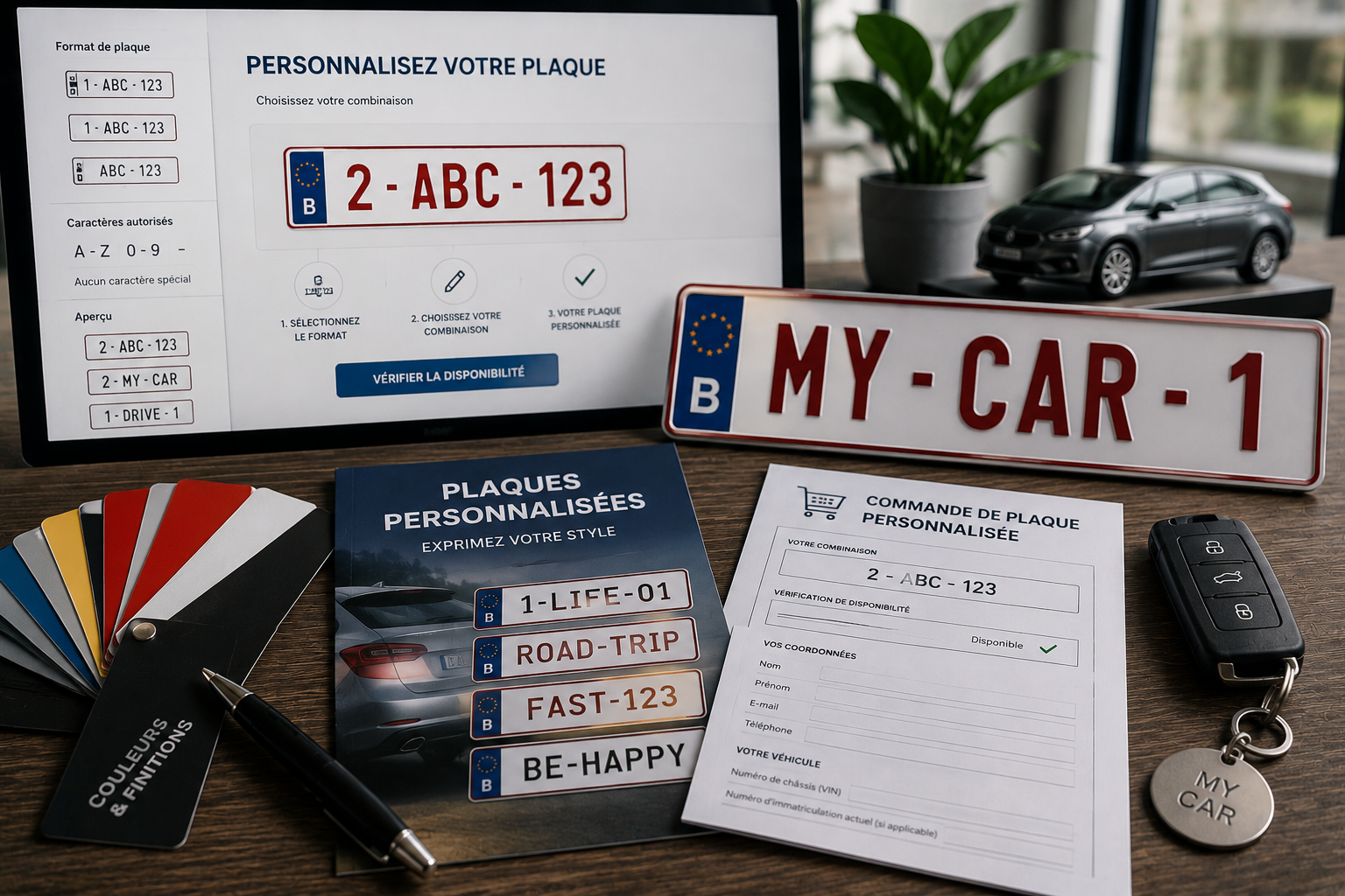 Obtenir ou transférer une plaque personnalisée