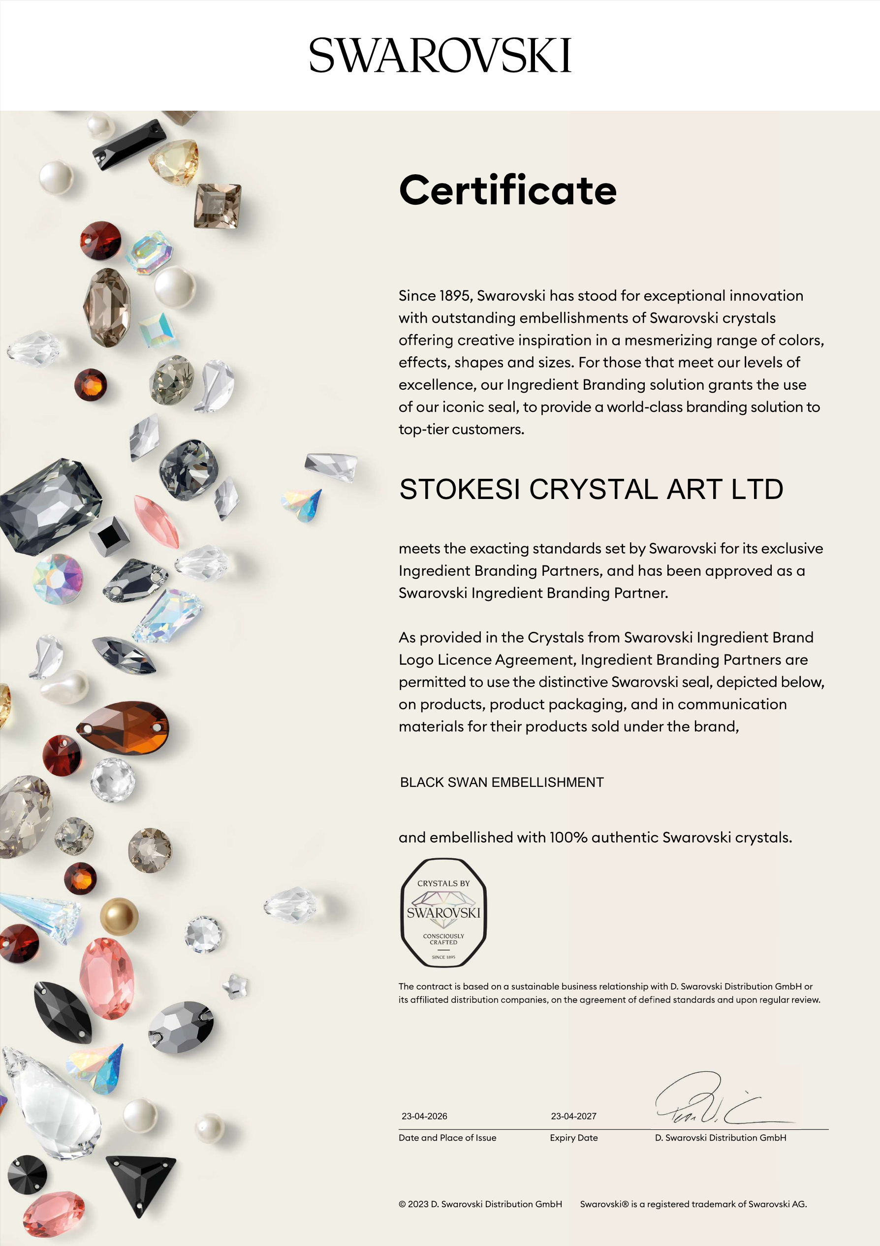 Swarovski Certification