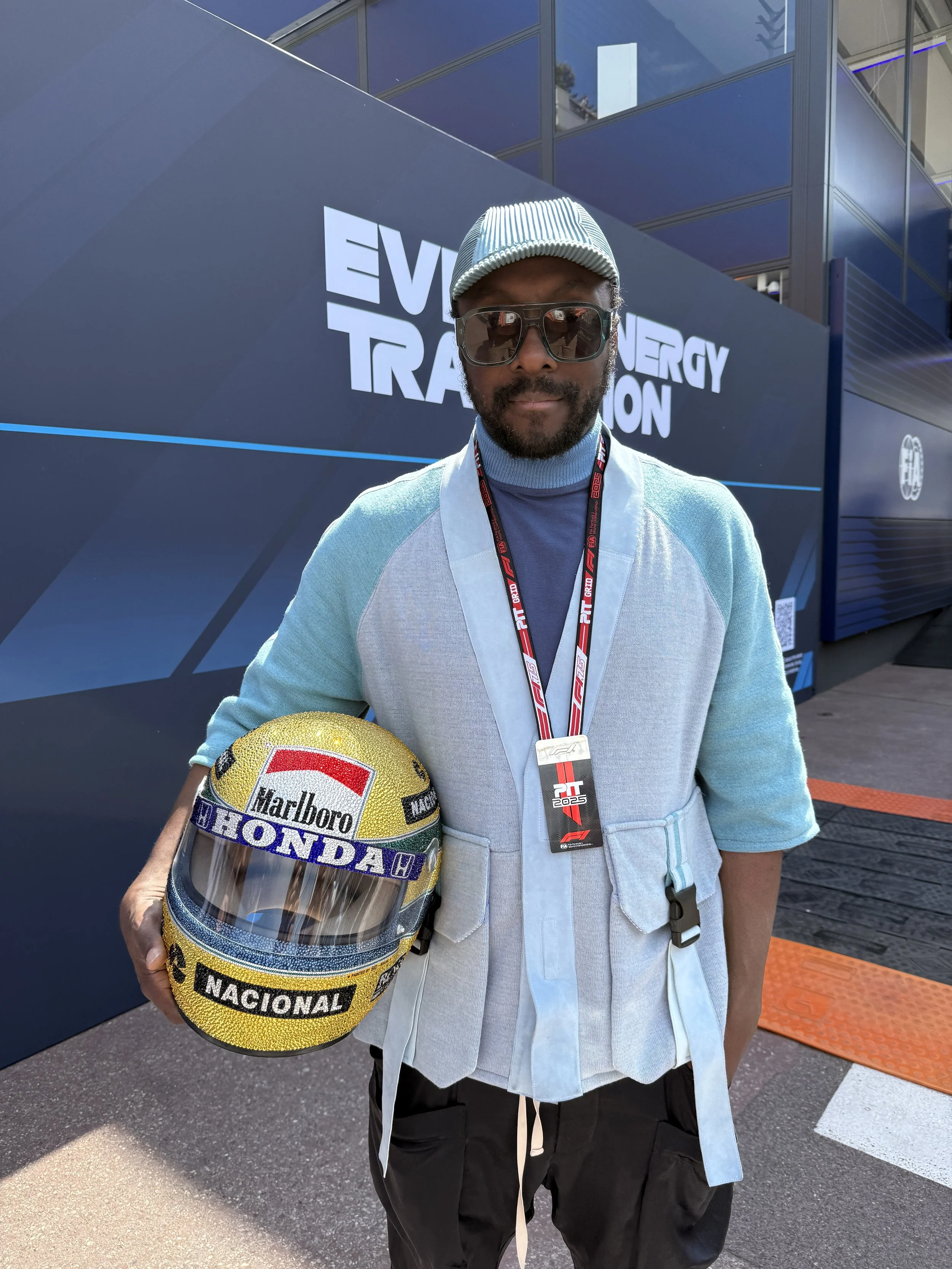 Will-i-am and the Monaco 88 Crystal Helmet in Monaco 2025