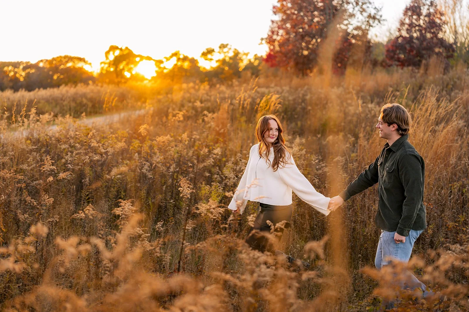 Rochester Michigan Engagement Session Couple in Love Fall J&B Patton Photography