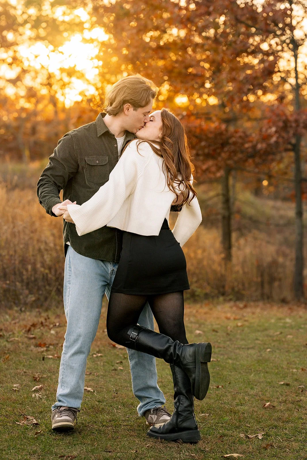 Rochester Michigan Engagement Session Couple in Love Fall J&B Patton Photography