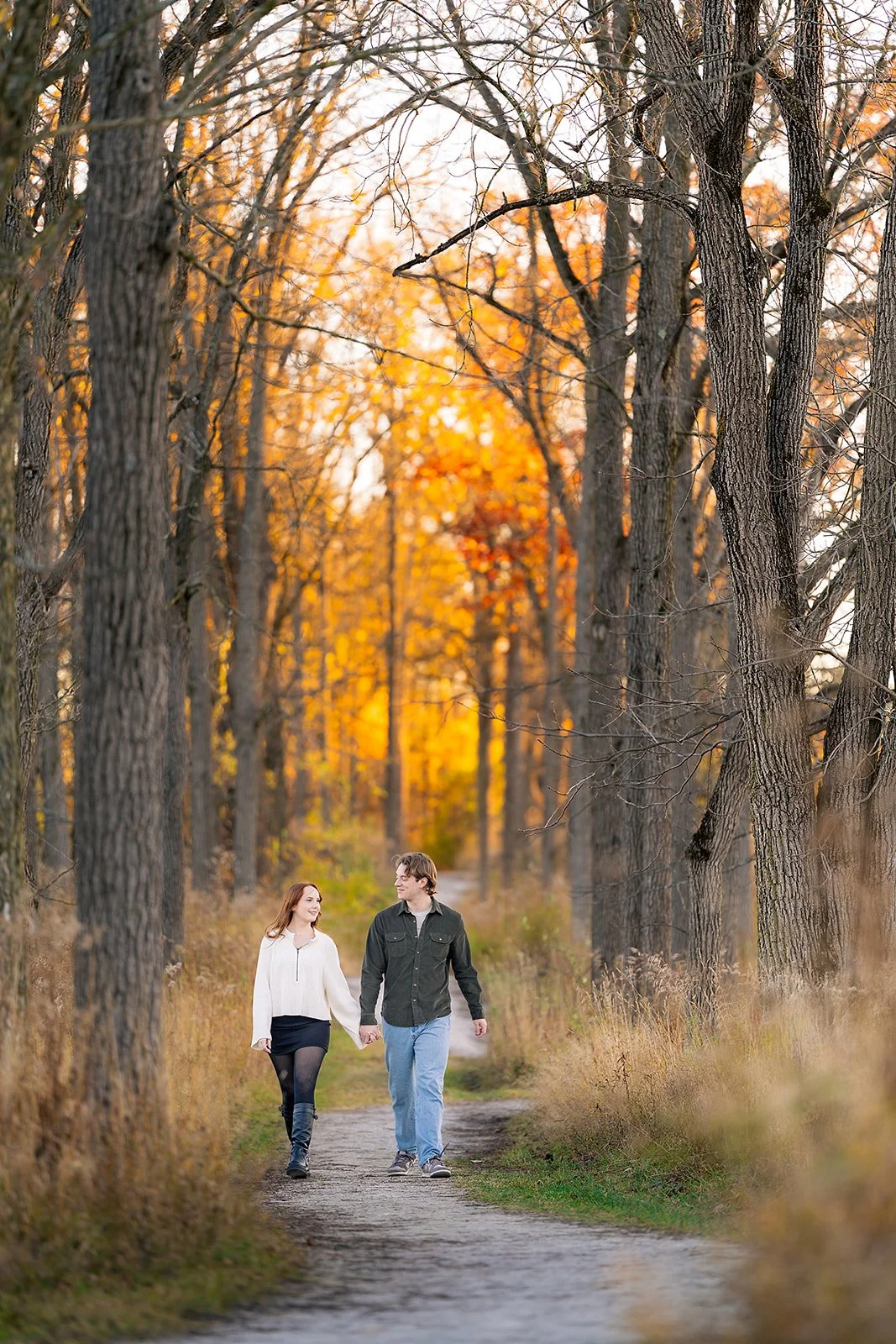 Rochester Michigan Engagement Session Couple in Love Fall J&B Patton Photography