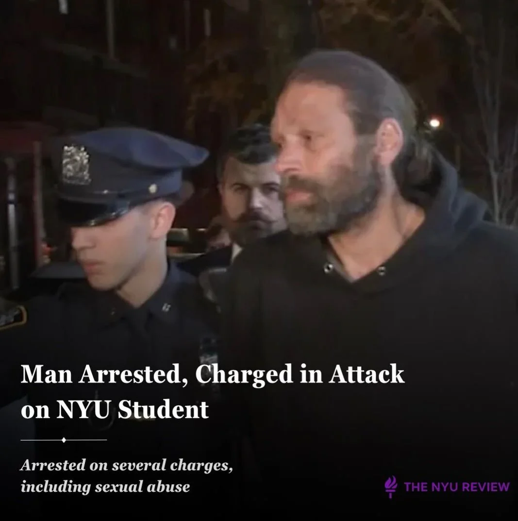 A man has been arrested on several charges, including sexual abuse, for assaulting NYU student Amelia Lewis while she was on her way to a 9:30a.m. class Monday morning.

Lewis described the incident in a viral Tik Tok video. She was walking down Broa