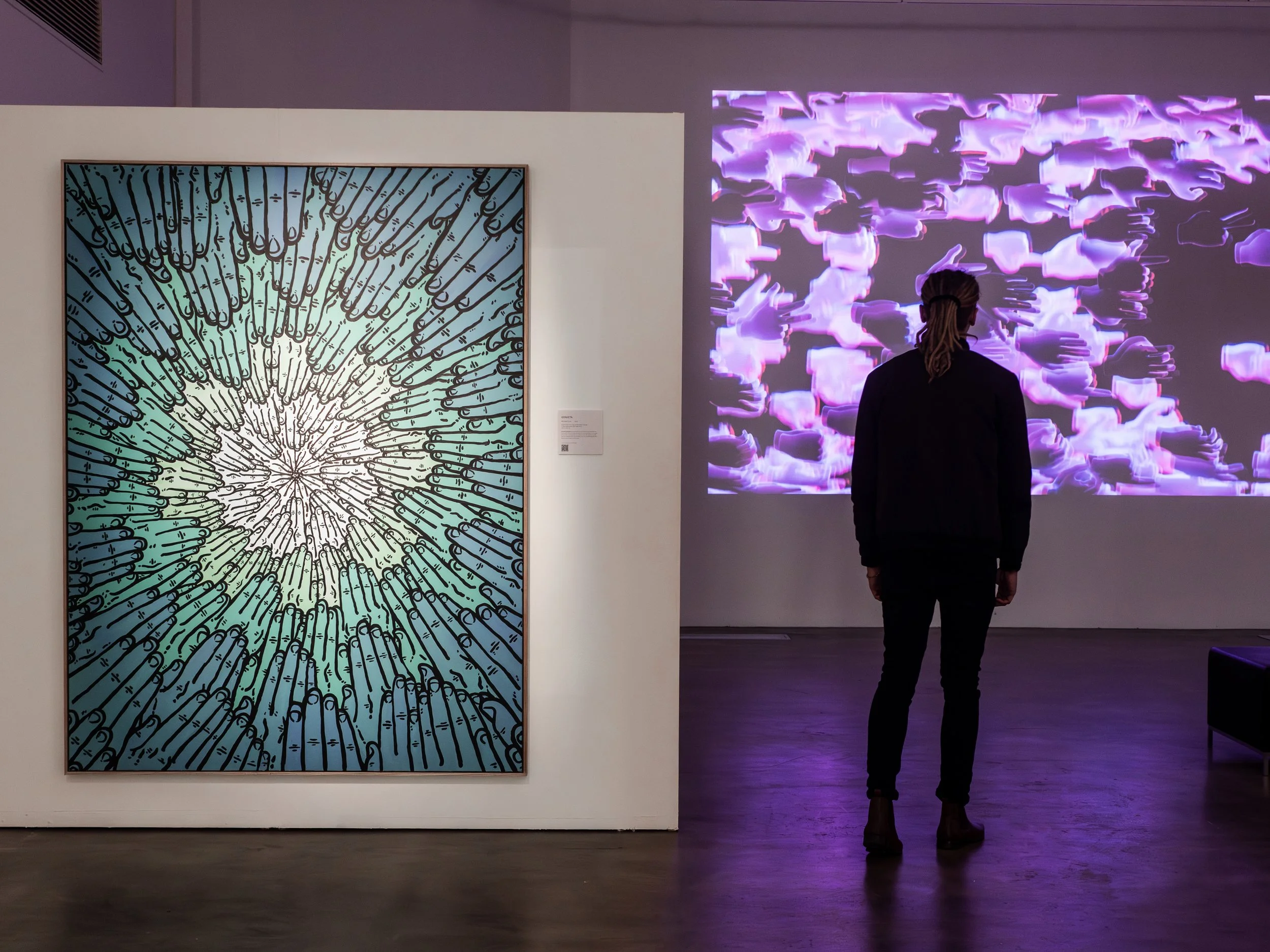 Install image of Gonketa - Moving Forward  on display at Benalla Art GAllery 2023. Photo by Serana Hunt-Hughes.jpg