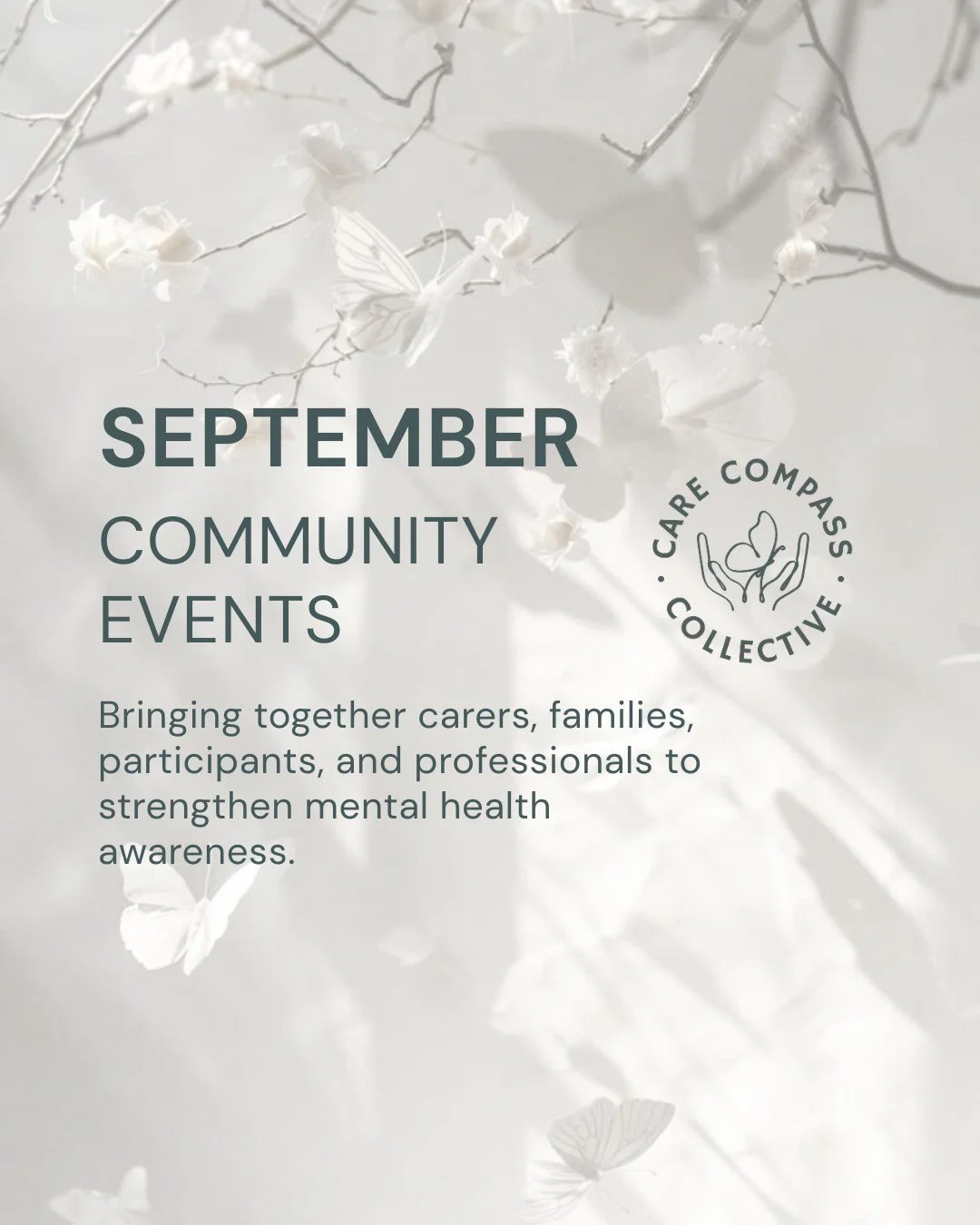 ✨ September Community Events ✨
This month we&rsquo;re bringing together carers, families, participants, and professionals to strengthen mental health awareness and connection. 🌿💛

📅 What&rsquo;s on:
▫️ Sept 8&ndash;14: Gold Coast Wellbeing Week @g