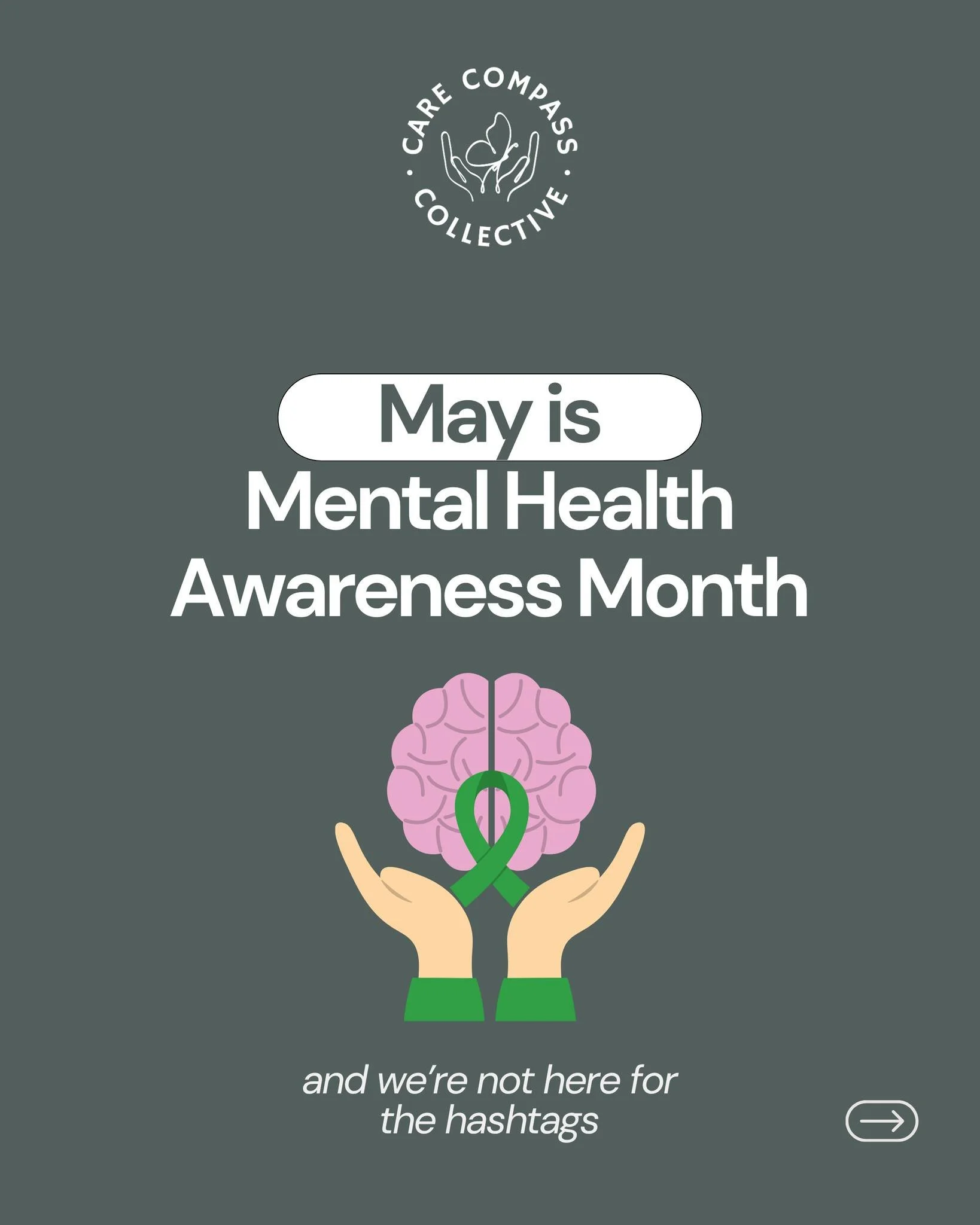 This Mental Health Awareness Month, we're not posting a ribbon and moving on. 🧠 💚

We're here for the people actually living it. 

You don't have to be in crisis to deserve support. You just have to be human.

If you're ready for support, we're her