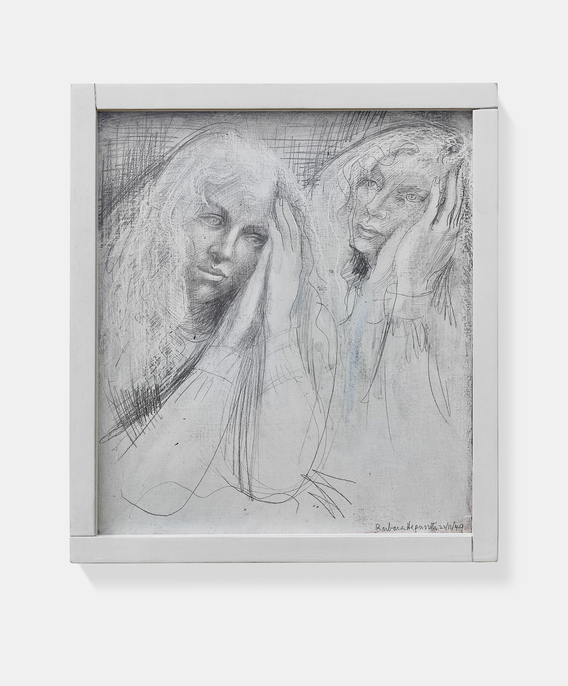 Two Heads of Lisa (mauve), 1949, Barbara Hepworth © Bowness