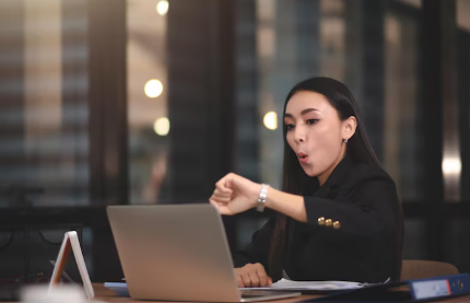 Adult experiencing ADHD or autism hyperfocus and mental exhaustion while working