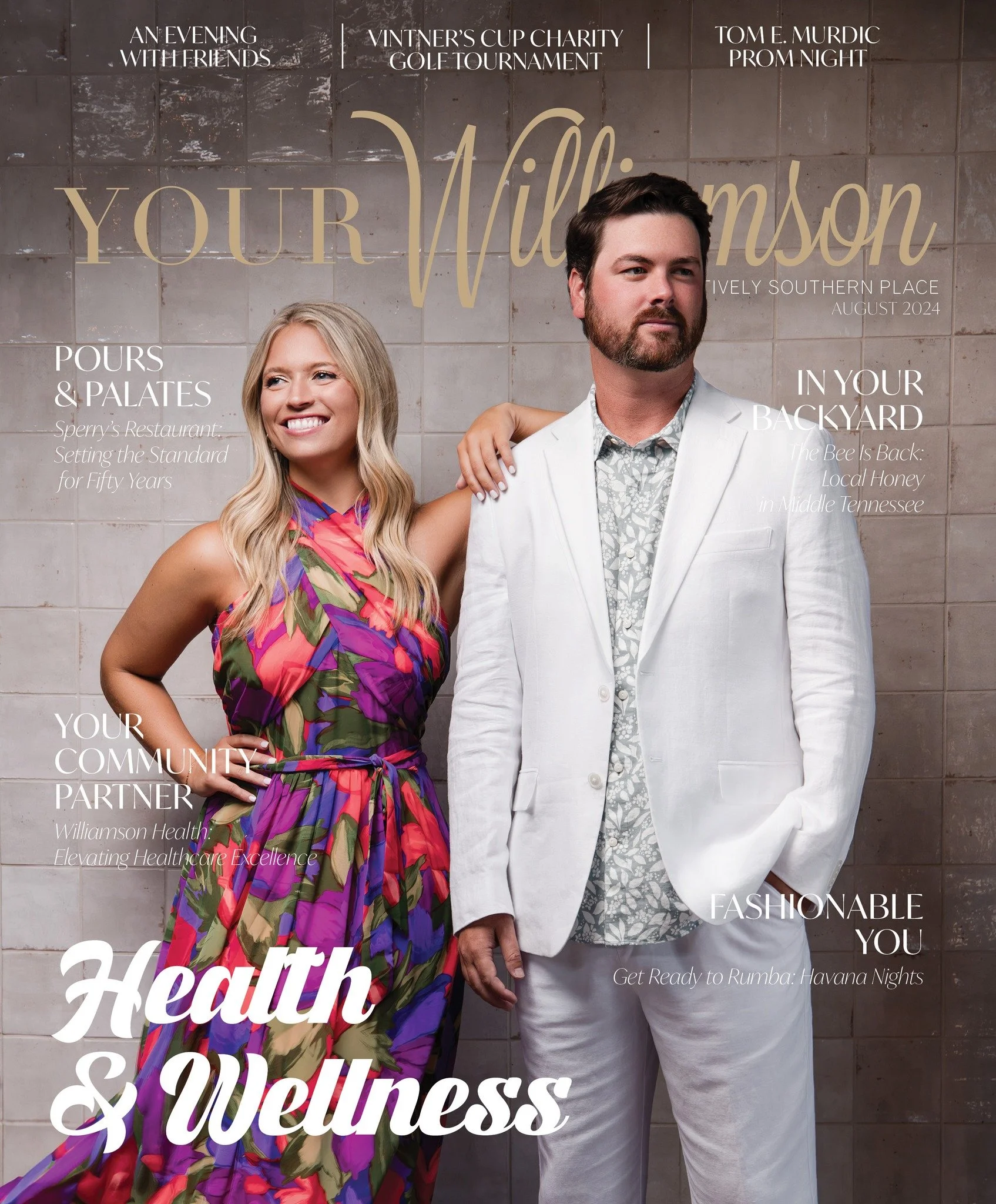 A lively, stylish portrait showcasing effortless summer fashion for Your Williamson’s Health & Wellness issue. The relaxed poses and crisp lighting convey a fresh, approachable vibe. Nashville Fashion Photographer known for crafting polished, engagin