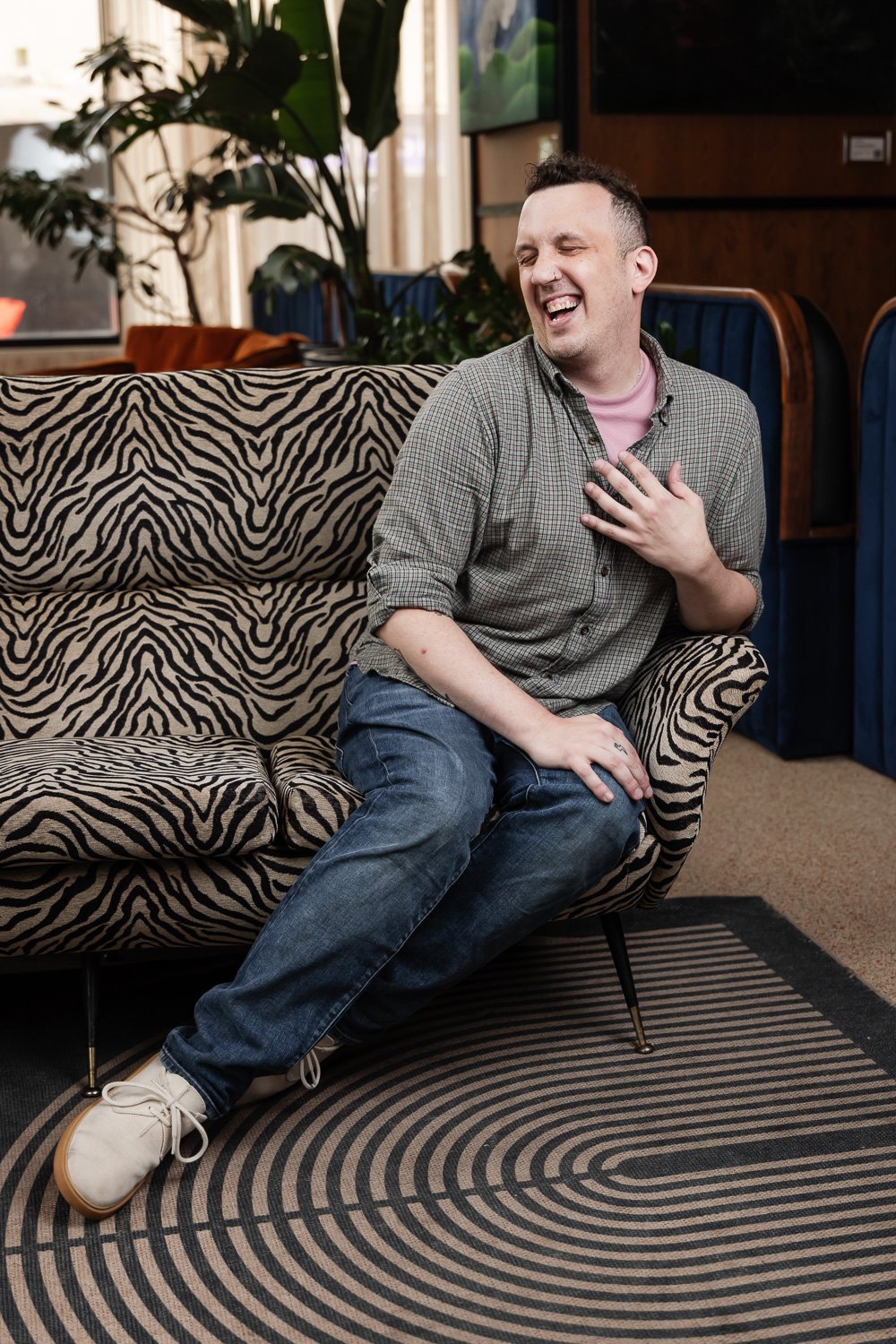 Behind the scenes at Fairlane Hotel zebra chair set, Nashville