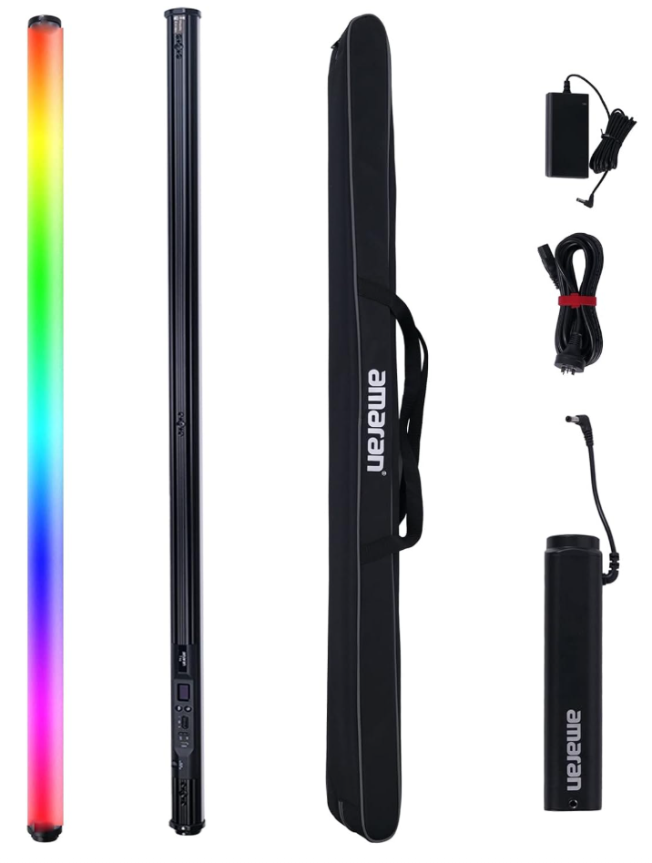 Aputure Amaran T4c RGB tube light for creative gels gradients and color lighting effects