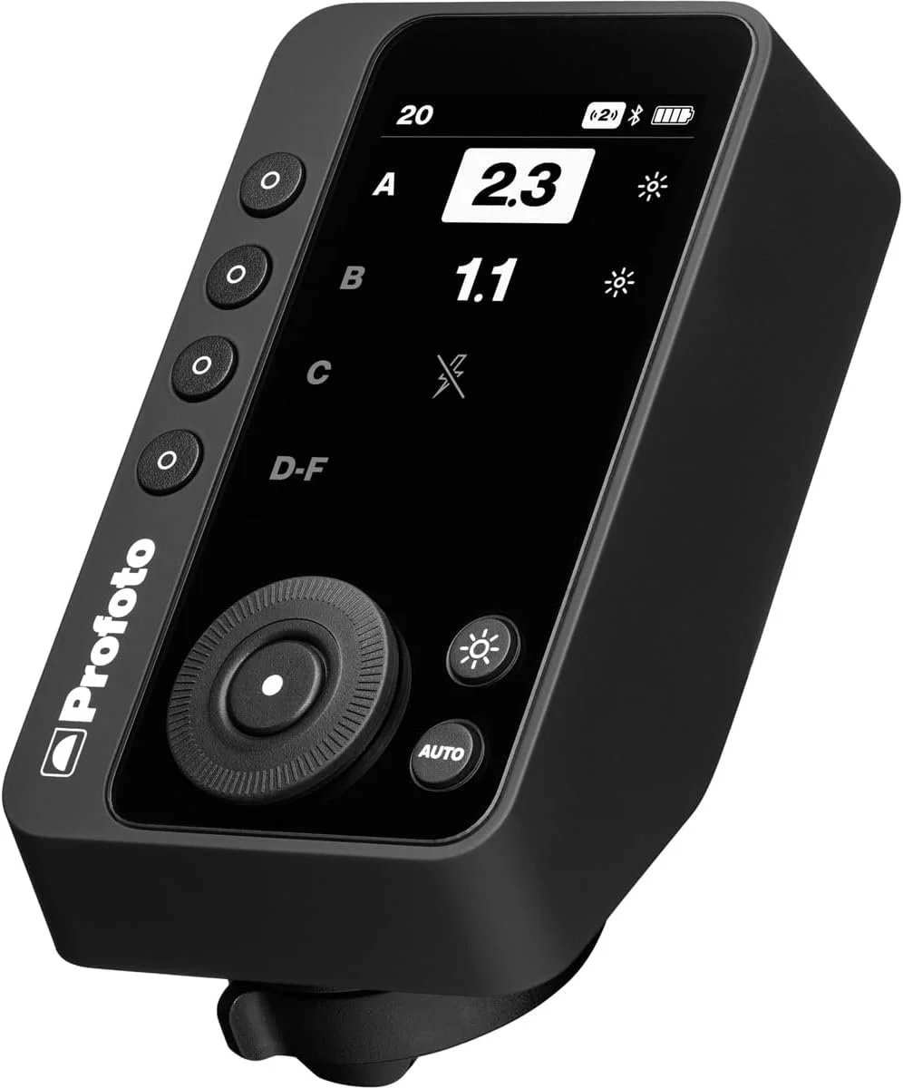 Profoto wireless lighting trigger for precise control of premium studio lighting.