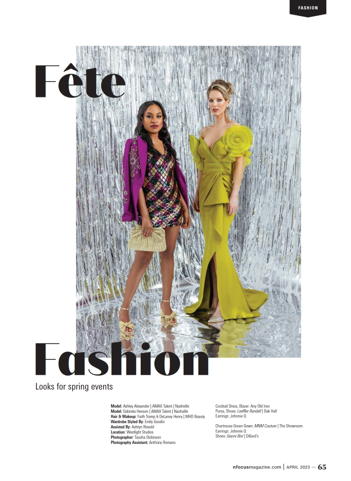Spring fashion comes to life with bold textures, vivid colors, and stylish silhouettes in this editorial spread. Nashville Commercial Photographer providing high-impact visuals for fashion magazines and publications.