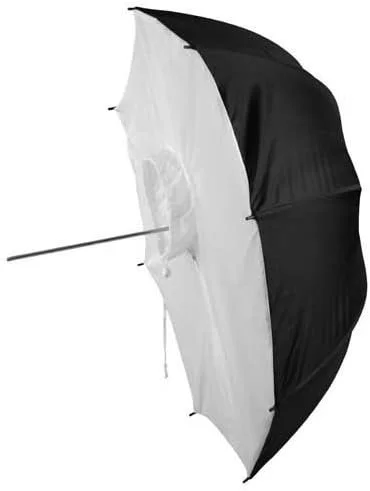Fotodiox softbox umbrella for soft, diffused lighting in photography.