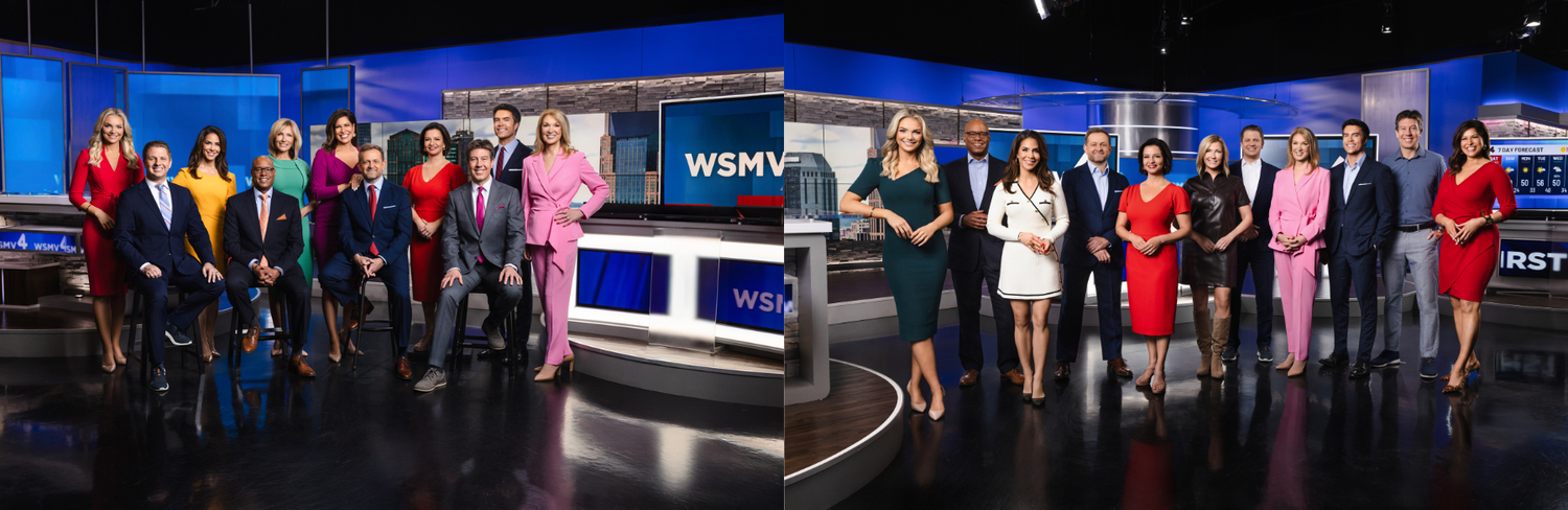 WSMV Nashville news anchor team portrait studio photography Tausha Dickinson