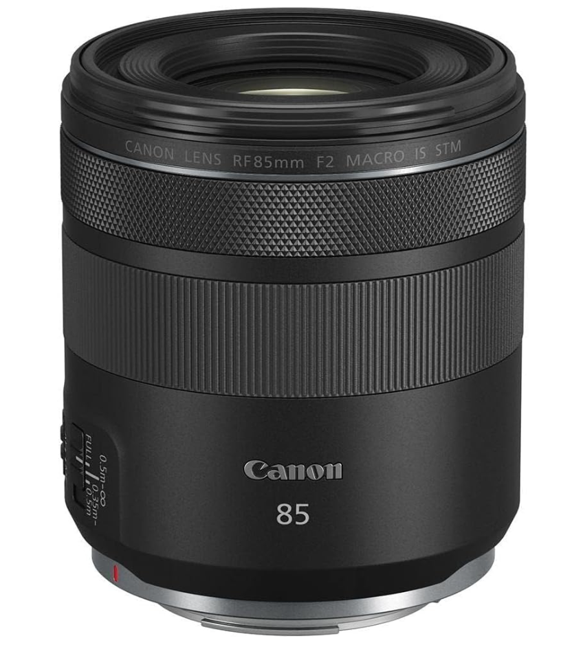 Canon RF 85mm F2 Macro lens for close-up storytelling and portrait photography with smooth falloff