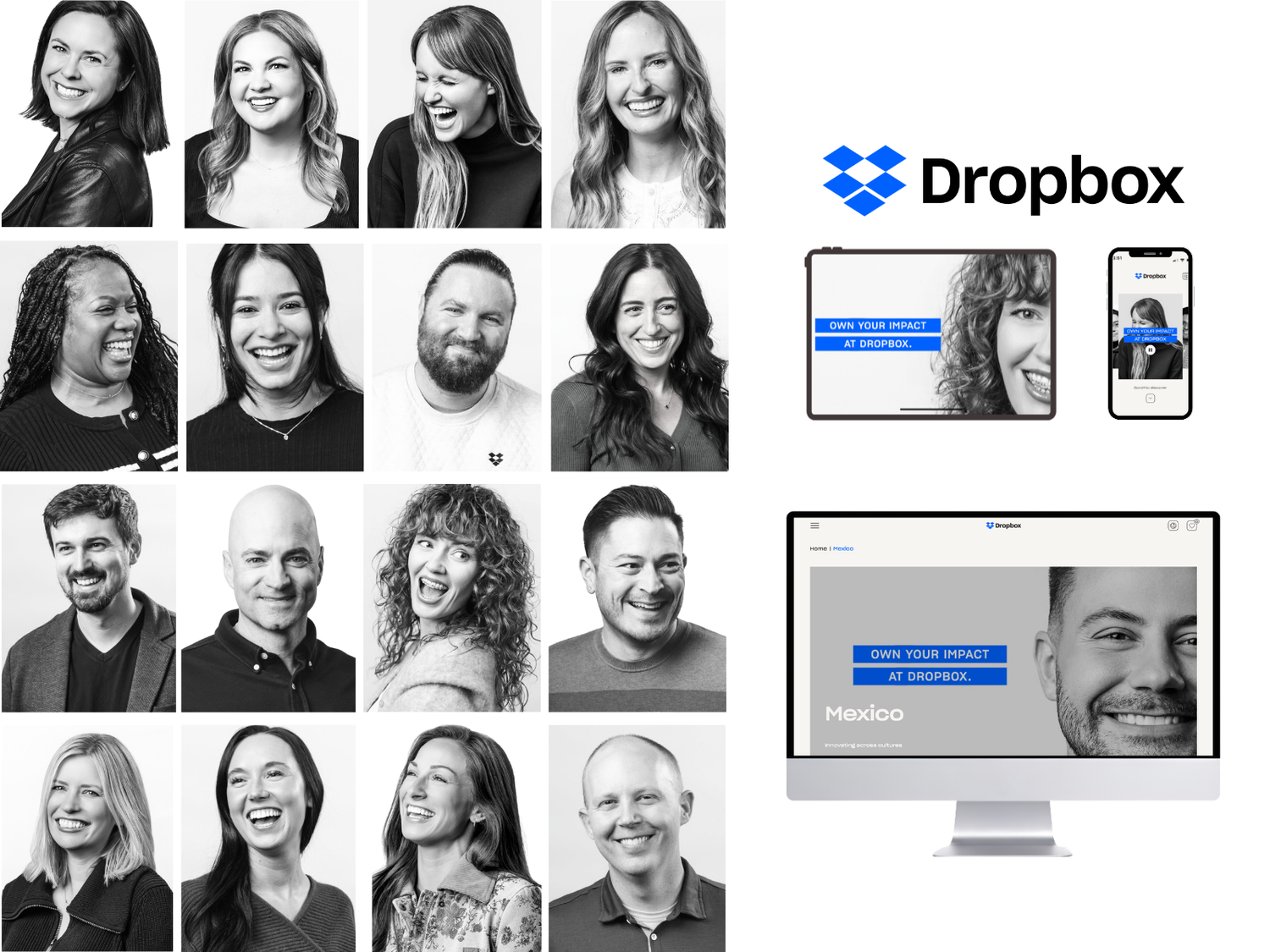 Dropbox global employer branding campaign, recruitment team photographed in Nashville by commercial photographer Tausha Dickinson
