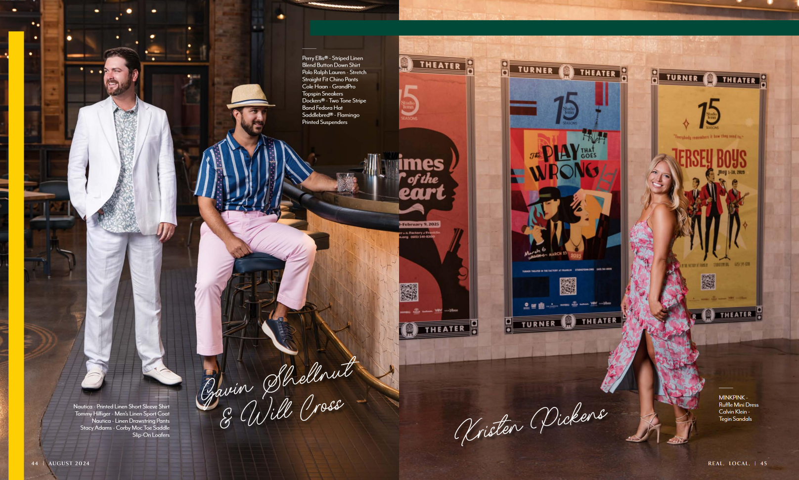 A magazine spread featuring Nashville professionals in a stylish, contemporary office environment. Nashville Headshot Photographer providing compelling images for business publications.