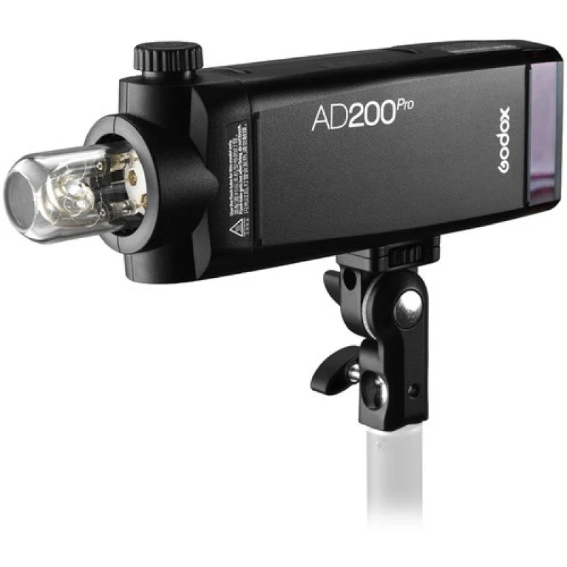 Godox AD200 Pro compact portable flash with interchangeable heads for creative location work