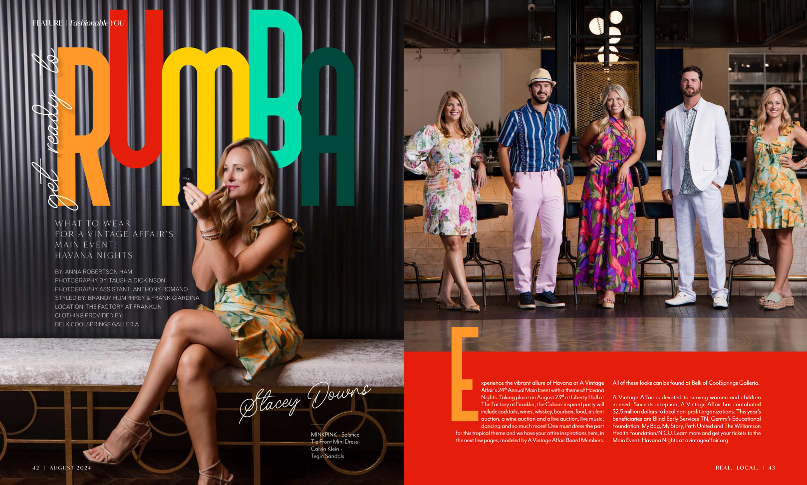 A dynamic promotional image for the Havana Nights event, blending playful posing with bold typography. Nashville Commercial Photographer producing marketing imagery that pops.