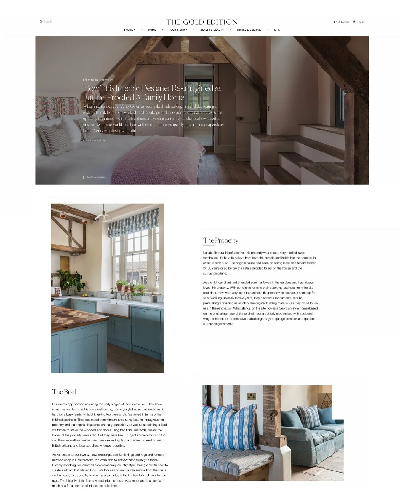 {IN THE PRESS} A huge thank you to @sheerluxe @georginablaskey for featuring our beautiful Herefordshire Farmhouse Project in your Gold Edition House Tours 🌟🌟🌟

You can read the full article on @sheerluxe and we will add the link to our Bio too. 
