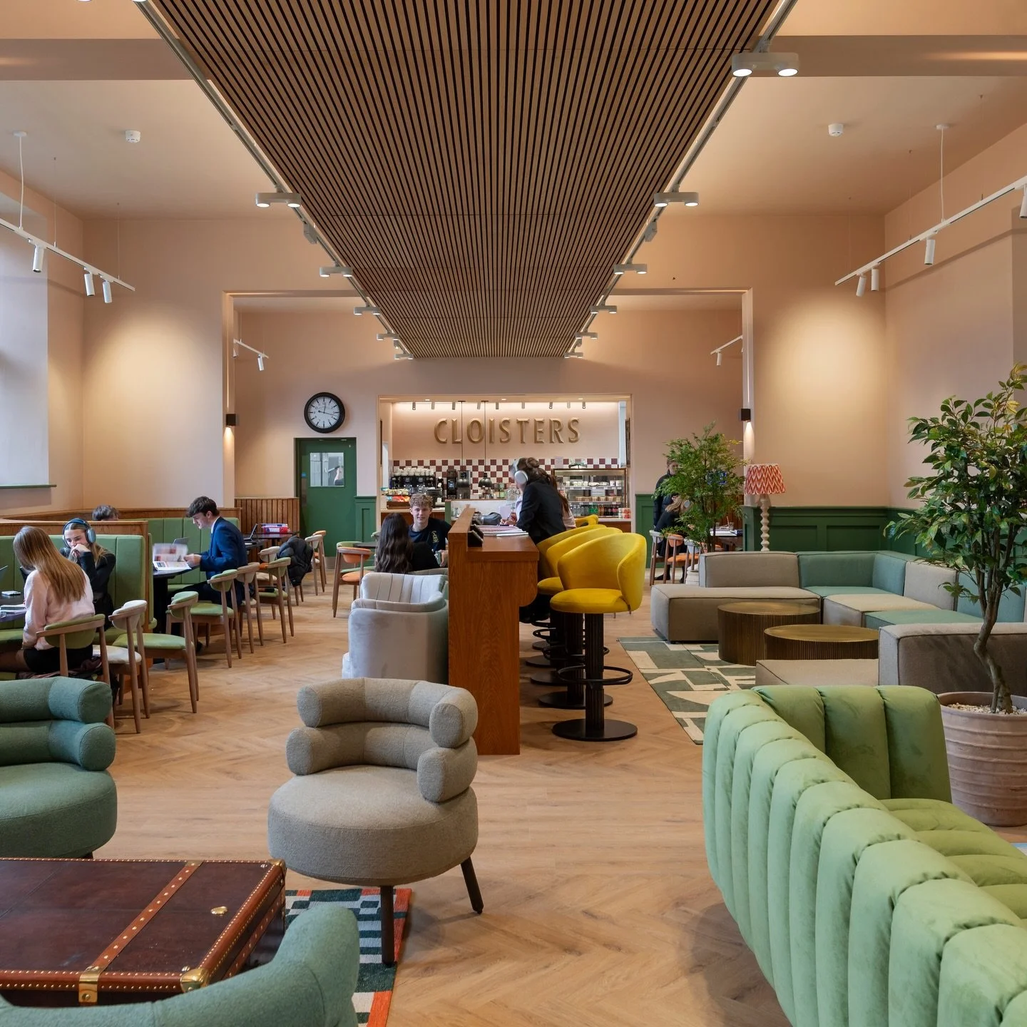 {NEW PROJECT CLAXON 📣}

We are delighted to share some beautiful photographs of our latest commercial project: Repton School&rsquo;s Cloisters 1557.

Crafted with intention, this new cafe and collaborative workspace is a masterclass in refined desig