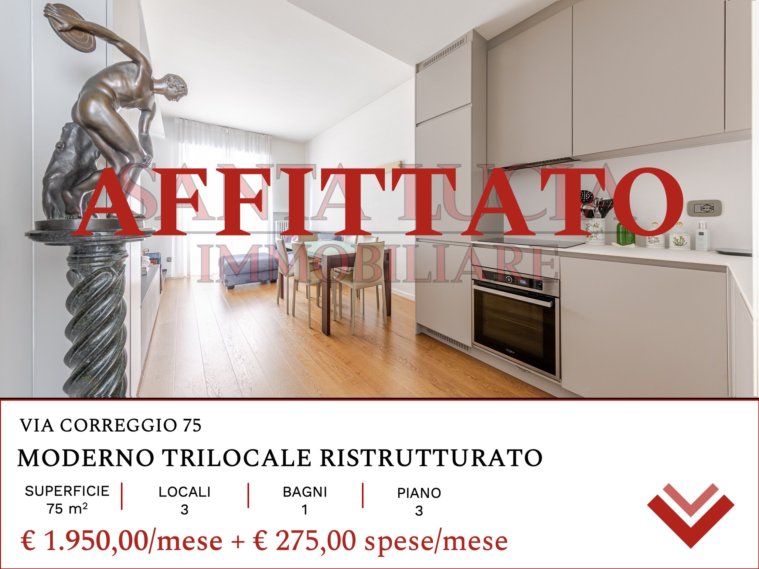 AFFITTATO VIA CORREGGIO 75