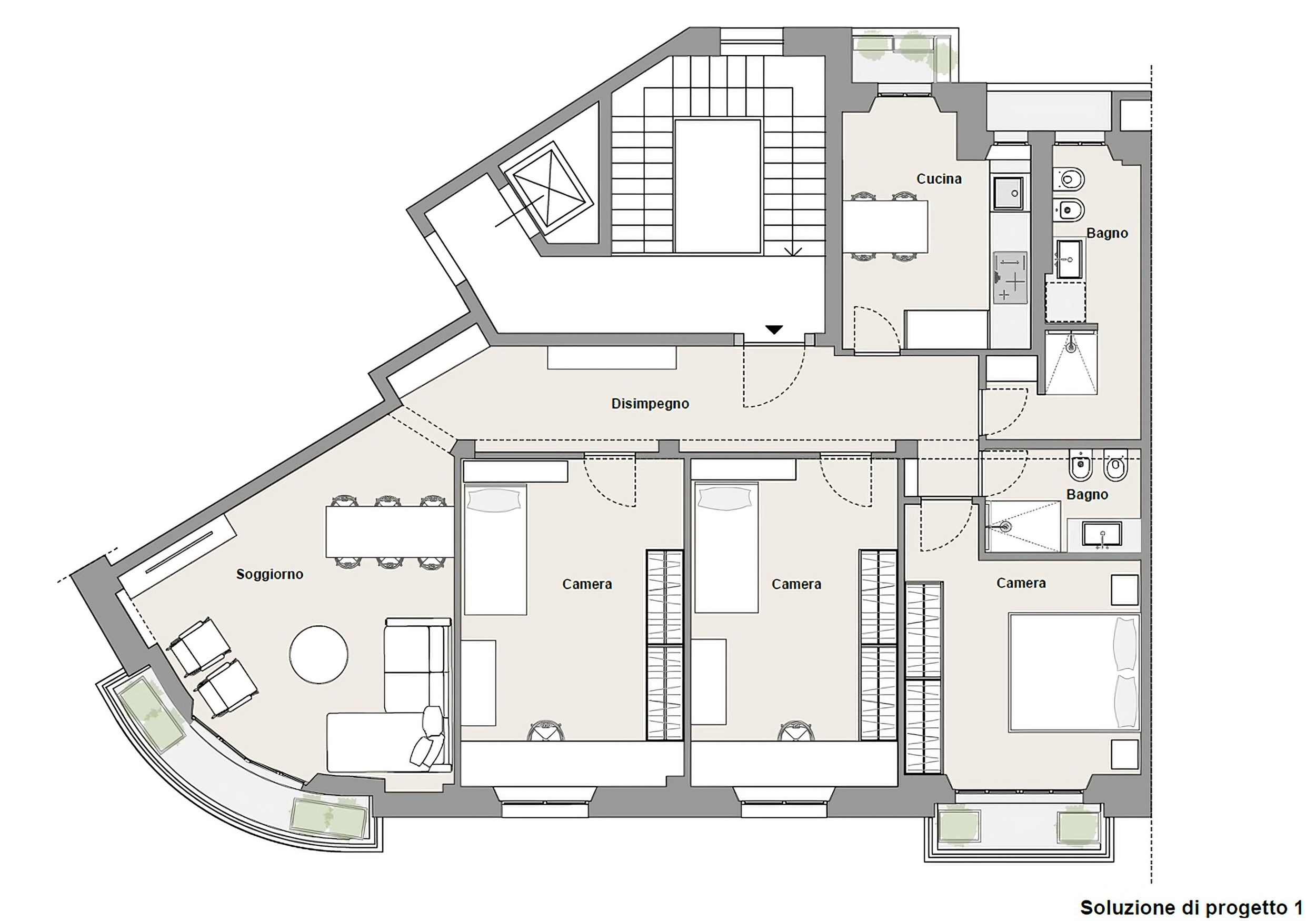 130 mq da personalizzare - Viale Murillo 1 - Santa Lucia Immobiliare