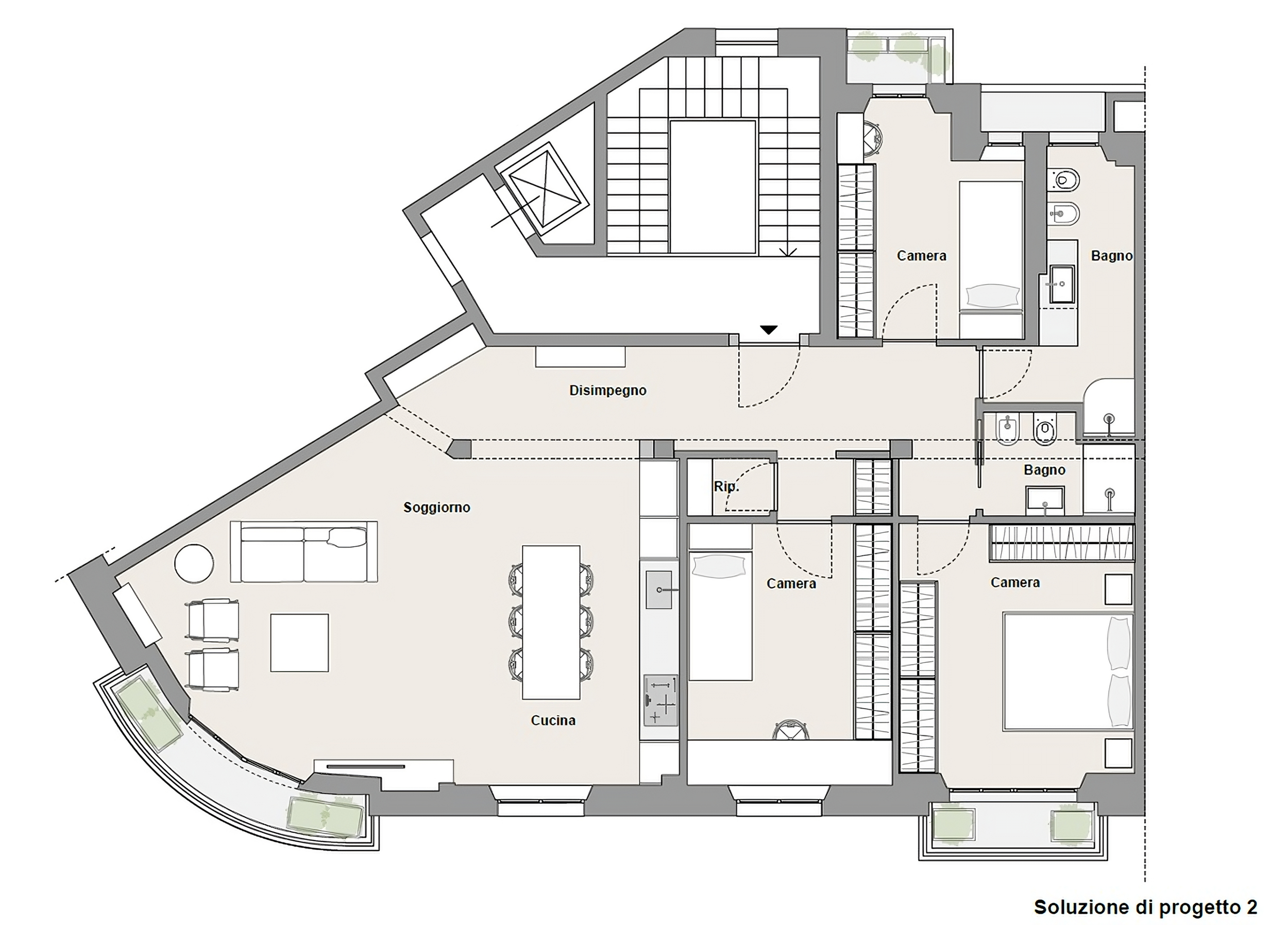 130 mq da personalizzare - Viale Murillo 1 - Santa Lucia Immobiliare