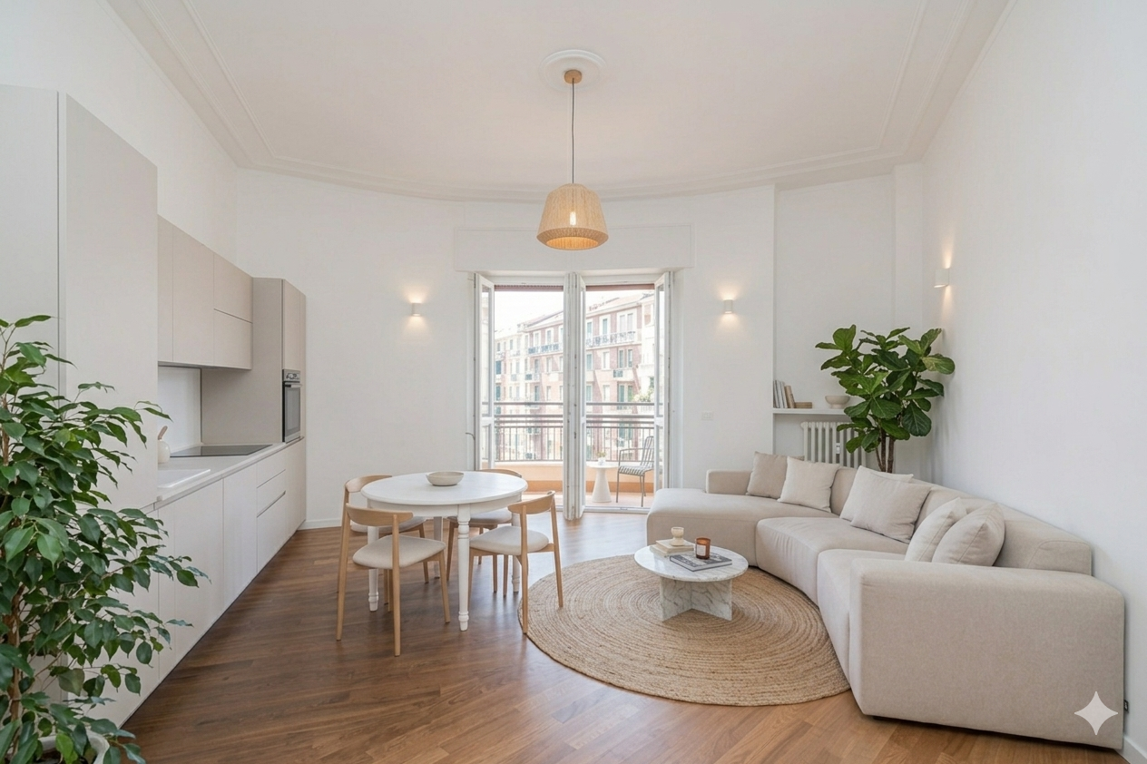 Elegante e luminoso trilocale ristrutturato a nuovo - Piazzale Brescia 22 - Santa Lucia Immobiliare Milano