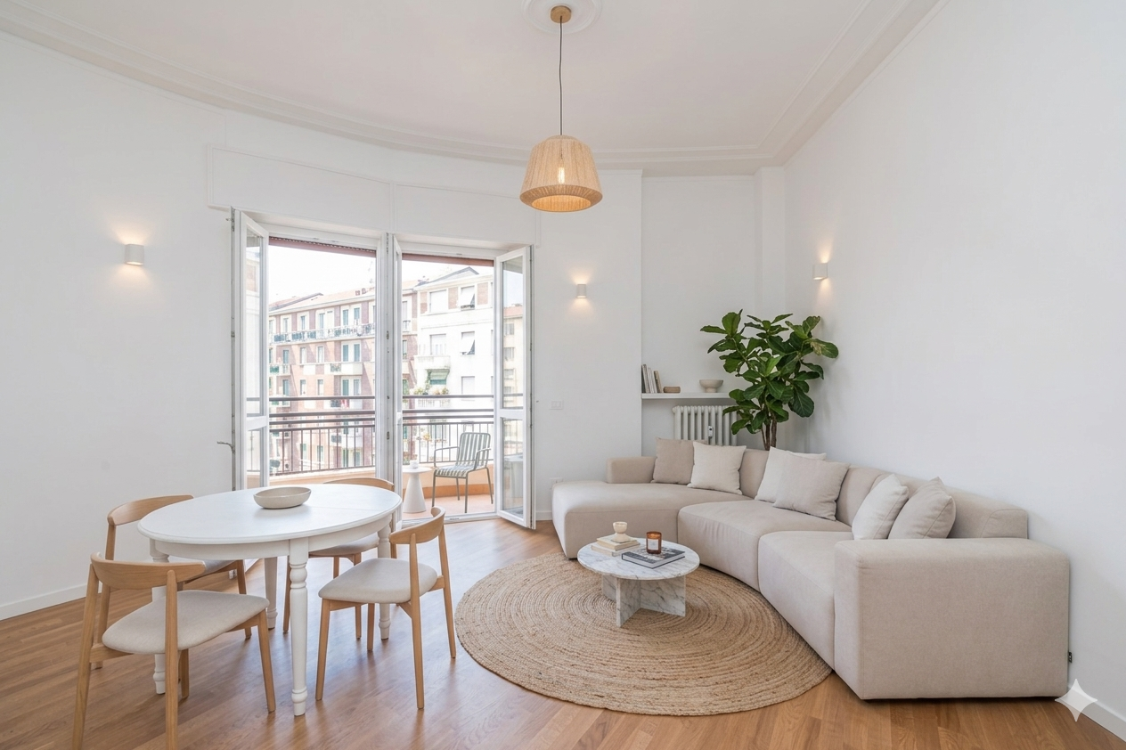 Elegante e luminoso trilocale ristrutturato a nuovo - Piazzale Brescia 22 - Santa Lucia Immobiliare Milano
