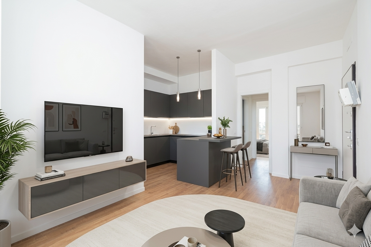 Elegante e luminoso bilocale ristrutturato a nuovo - Piazzale Brescia 22 - Santa Lucia Immobiliare Milano