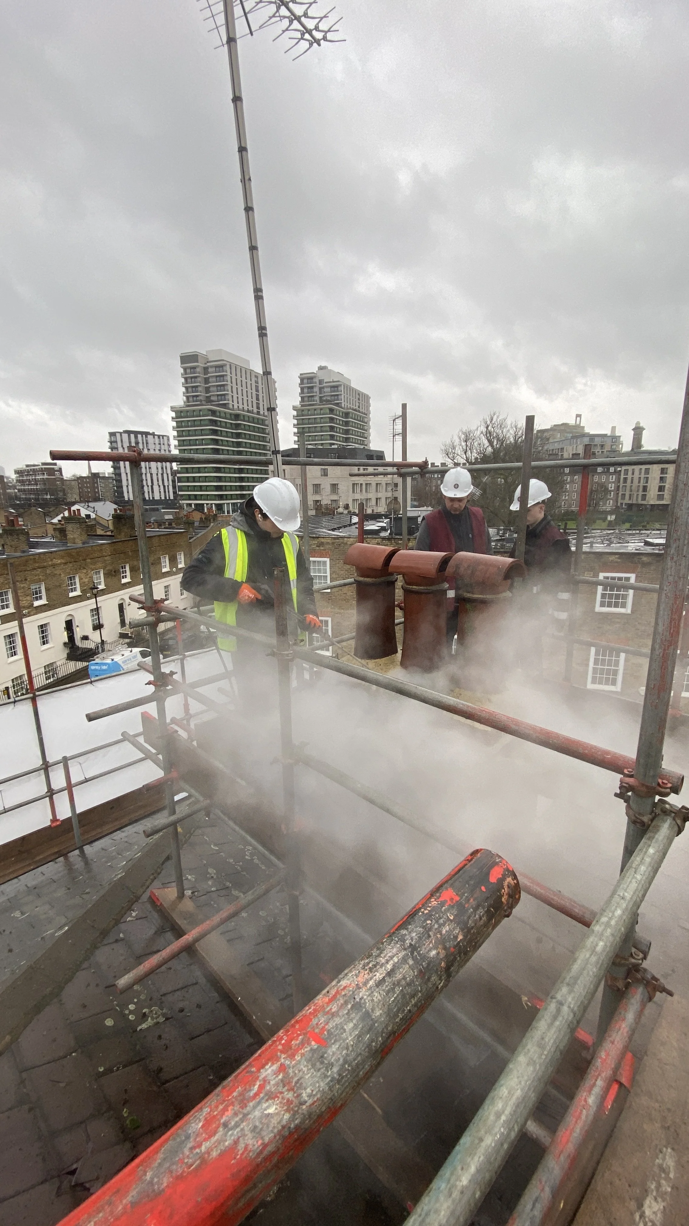 Chimney stack cleaning